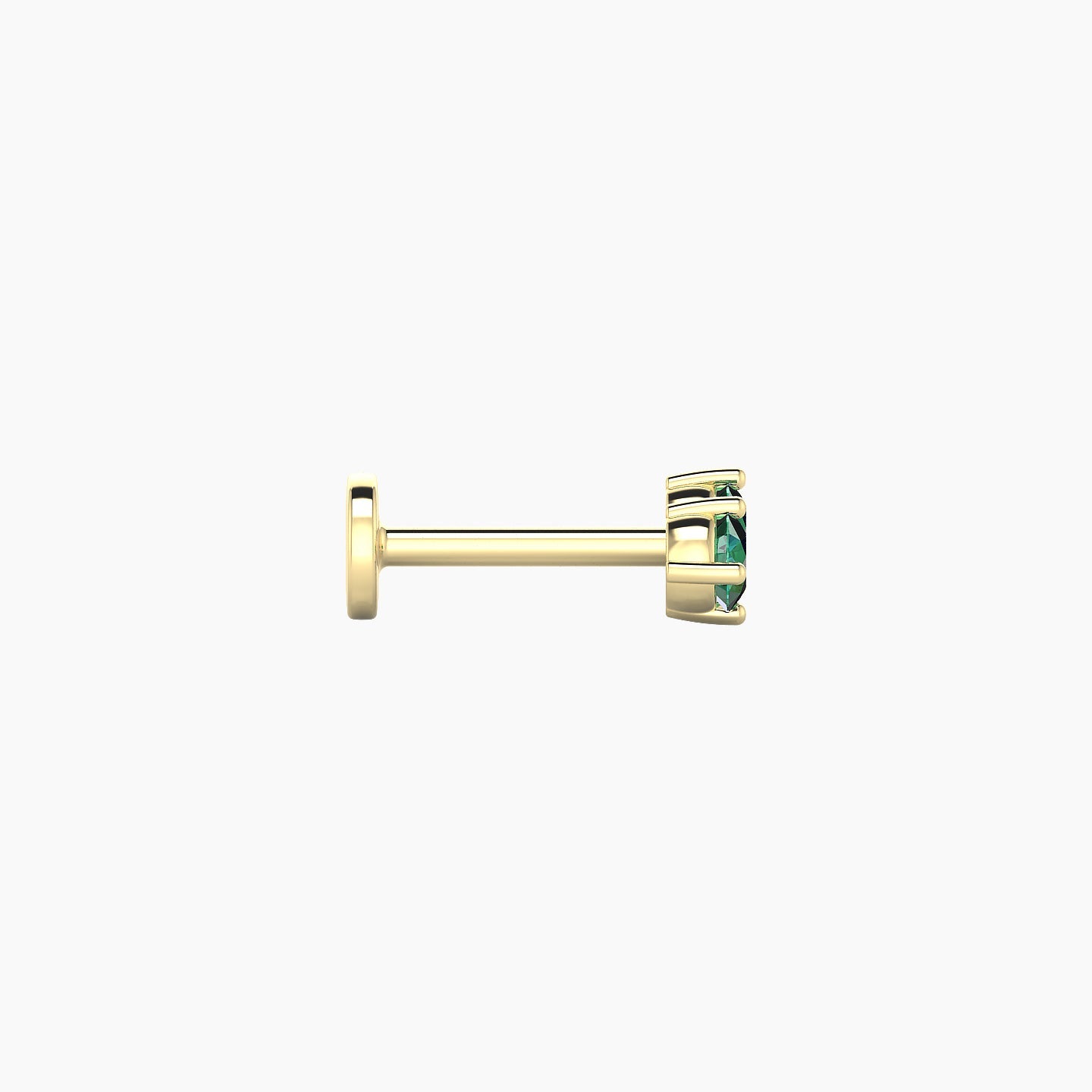 Isis | 18k Yellow Gold 6.5 mm 6.5 mm Emerald Nostril Piercing