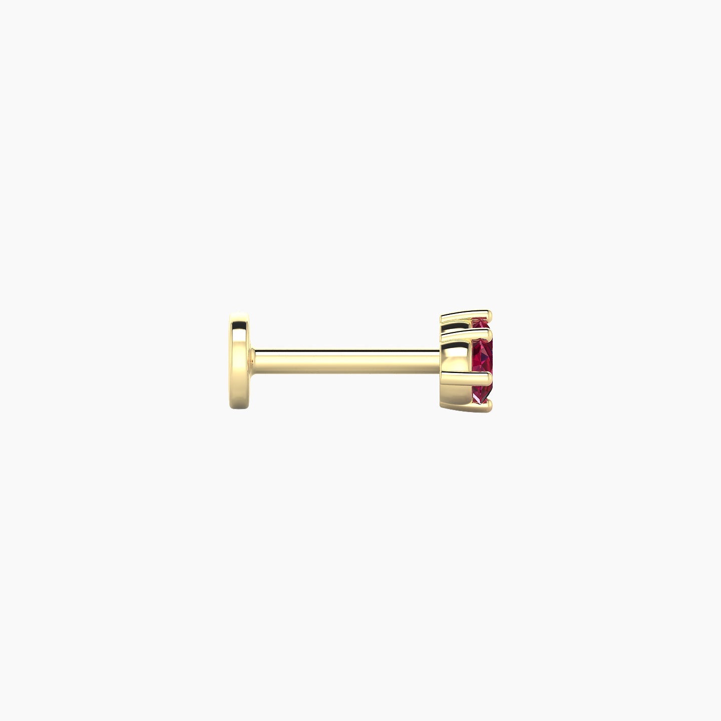 Isis | 18k Yellow Gold 6.5 mm 6.5 mm Ruby Nostril Piercing