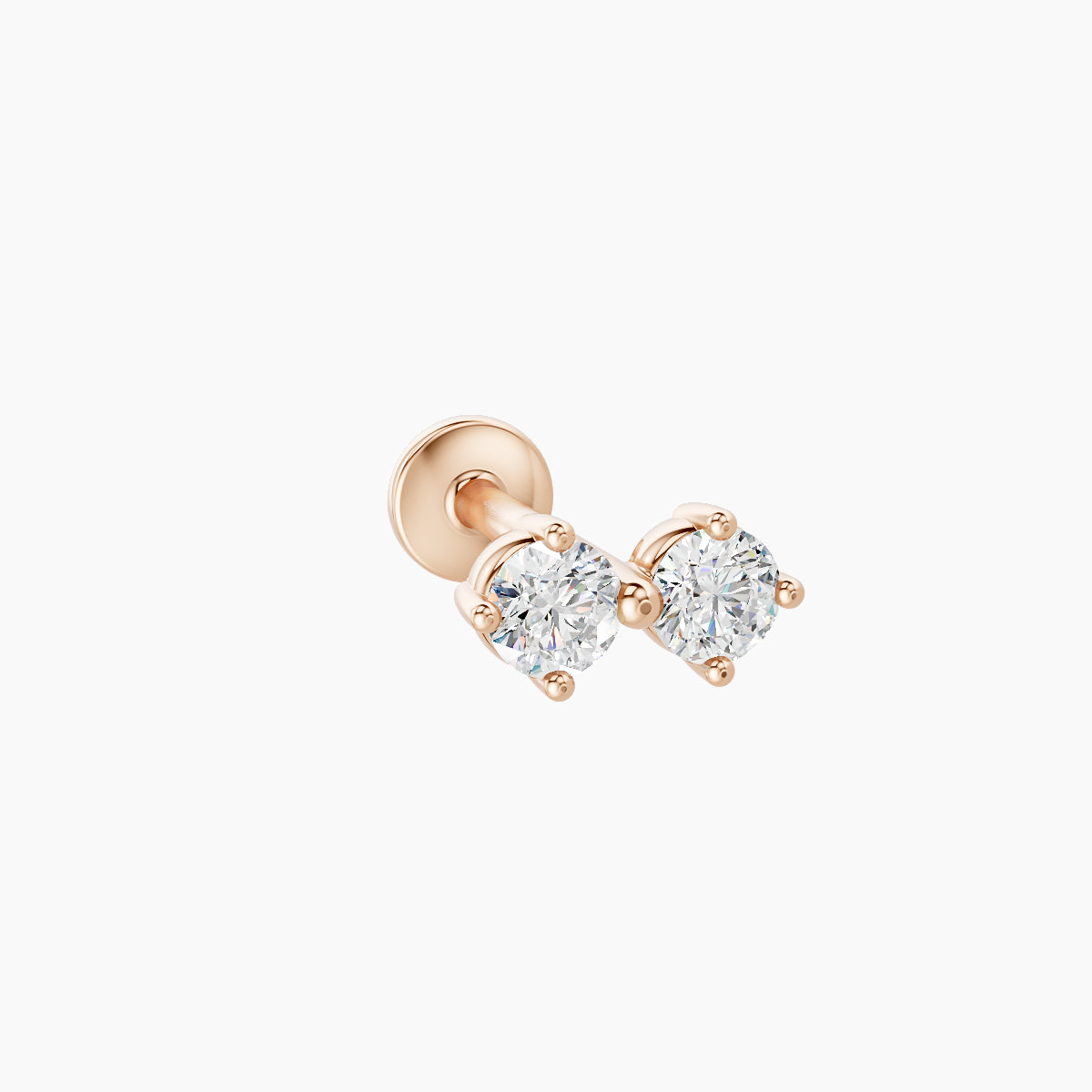 Isis | 18k Rose Gold 6.5 mm 8 mm Diamond Nose Piercing