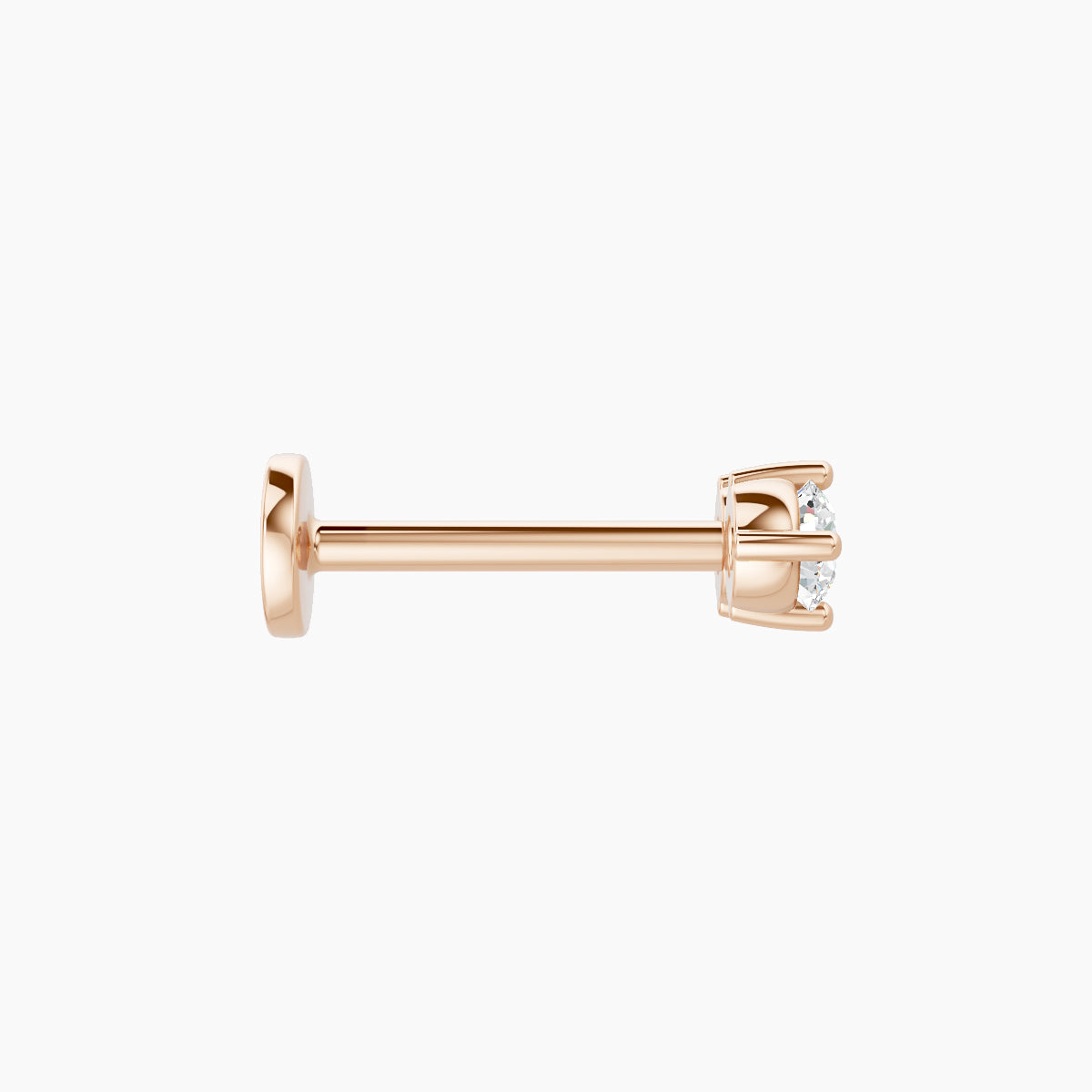 Isis | 18k Rose Gold 6.5 mm 8 mm Diamond Nose Piercing