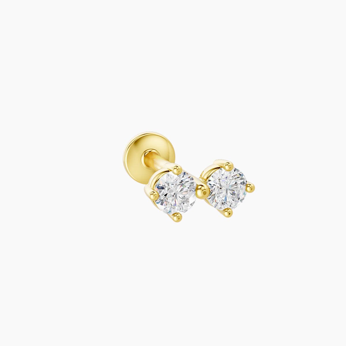 Isis | 18k Yellow Gold 6.5 mm 8 mm Diamond Nose Piercing