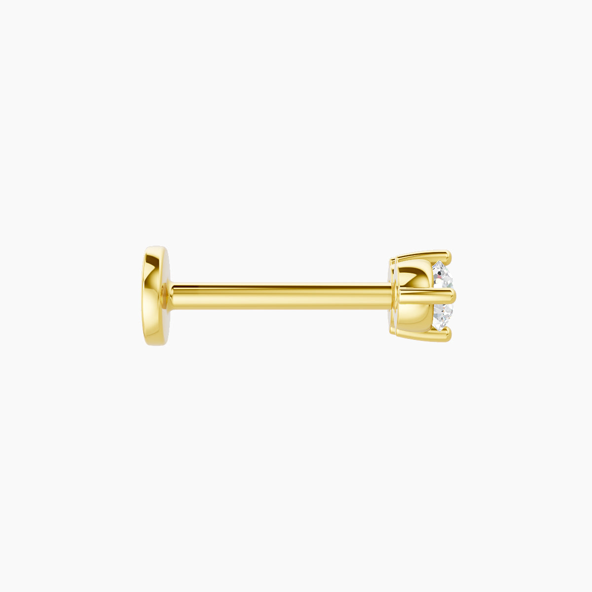 Isis | 18k Yellow Gold 6.5 mm 8 mm Diamond Nose Piercing