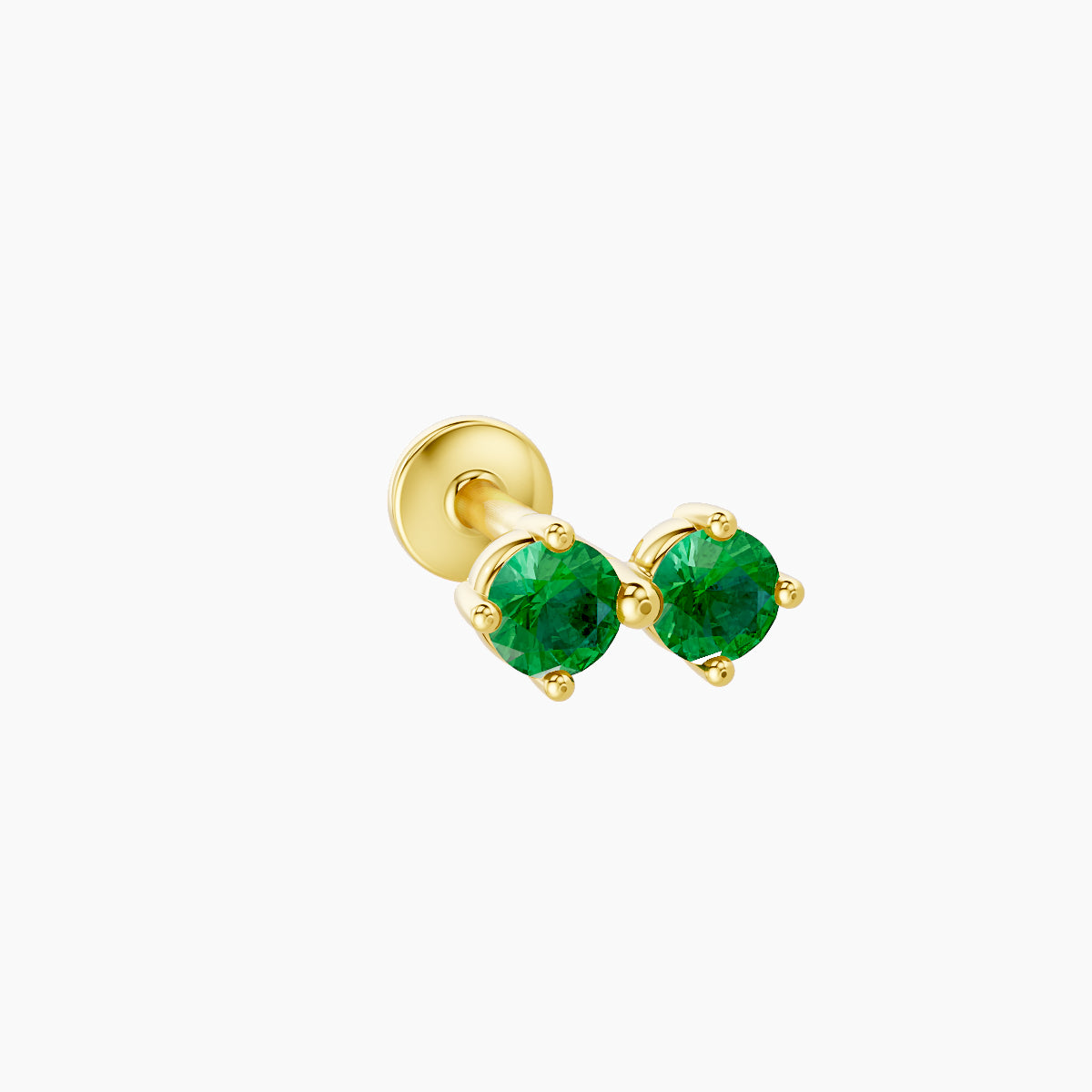 Isis | 18k Yellow Gold 8 mm 6.5 mm Emerald Nose Piercing