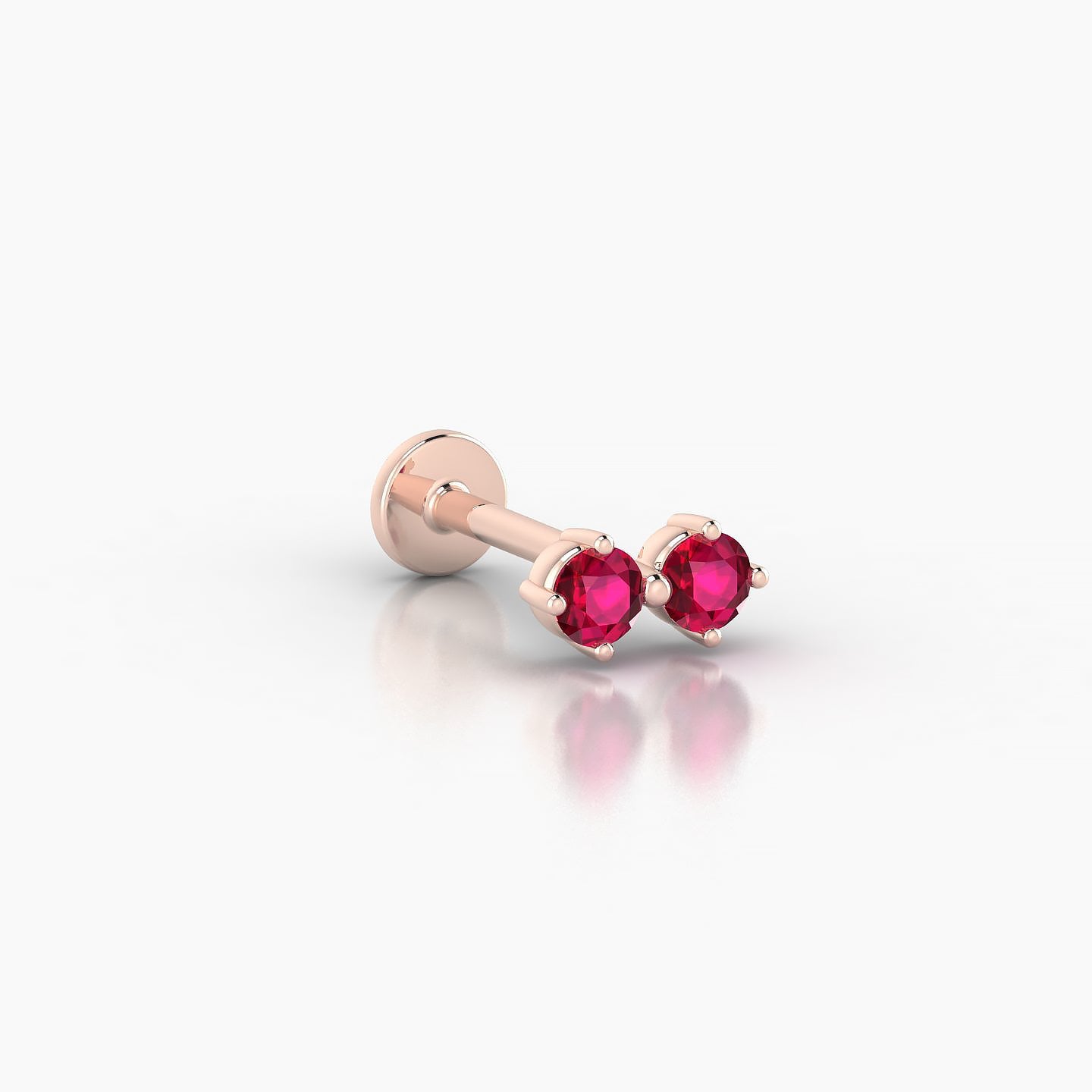 Isis | 18k Rose Gold 8 mm 6.5 mm Ruby Nostril Piercing