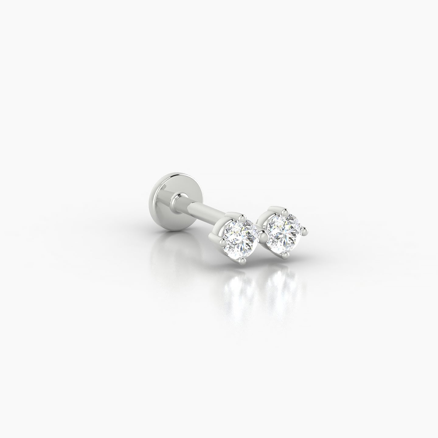 Isis | 18k White Gold 6.5 mm 8 mm Diamond Nostril Piercing