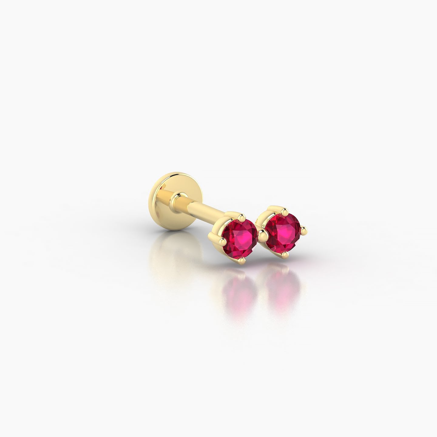 Isis | 18k Yellow Gold 8 mm 6.5 mm Ruby Nostril Piercing