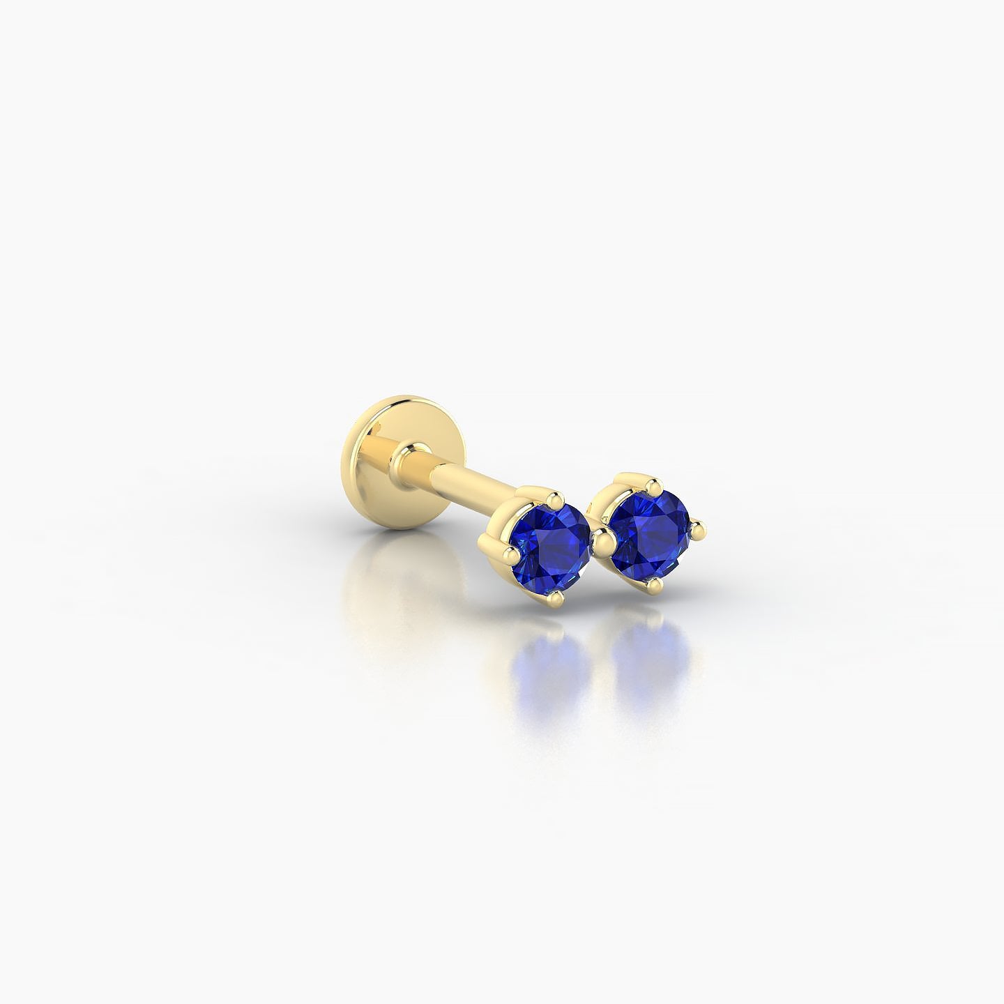 Isis | 18k Yellow Gold 8 mm 6.5 mm Sapphire Nostril Piercing