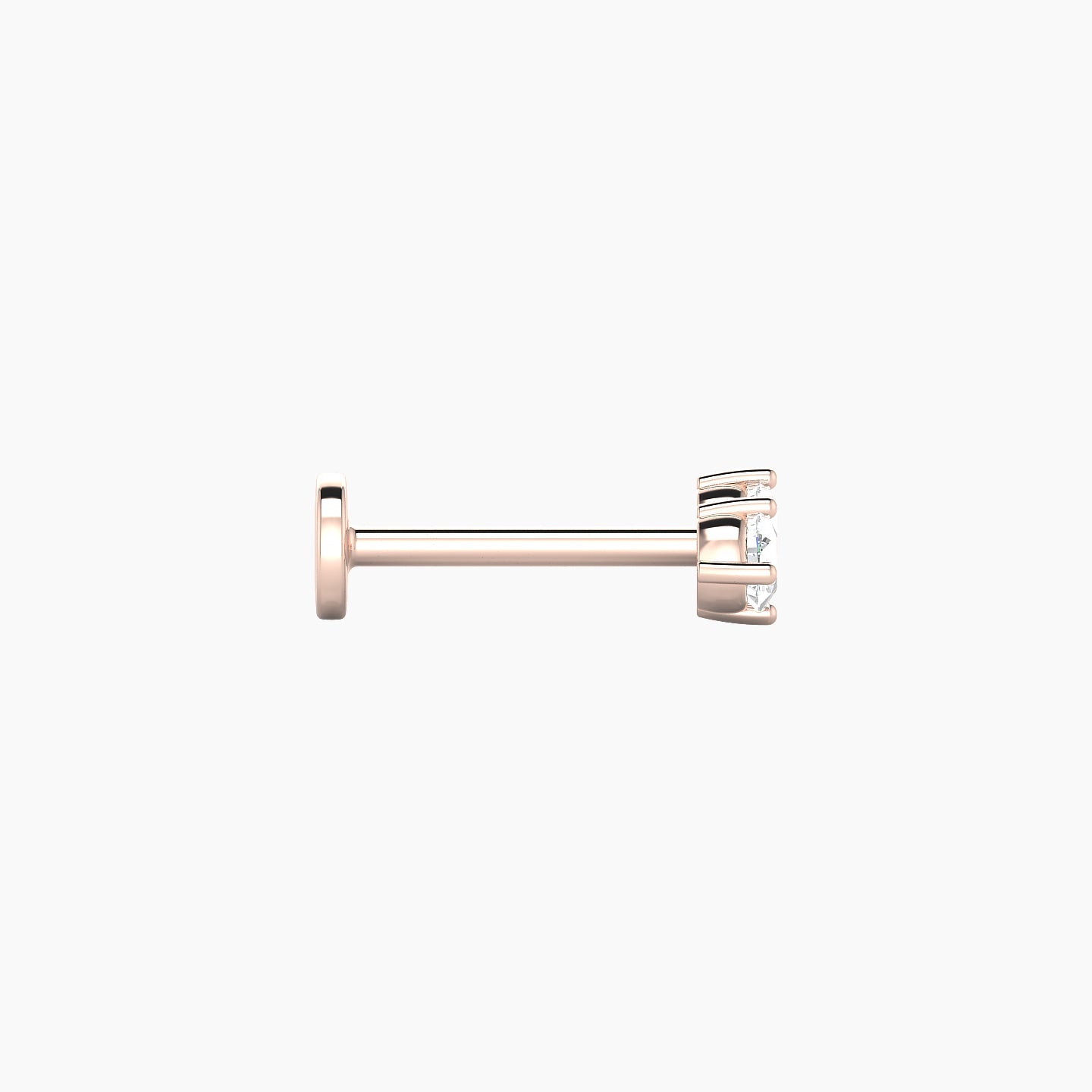 Isis | 18k Rose Gold 6.5 mm 8 mm Diamond Nostril Piercing