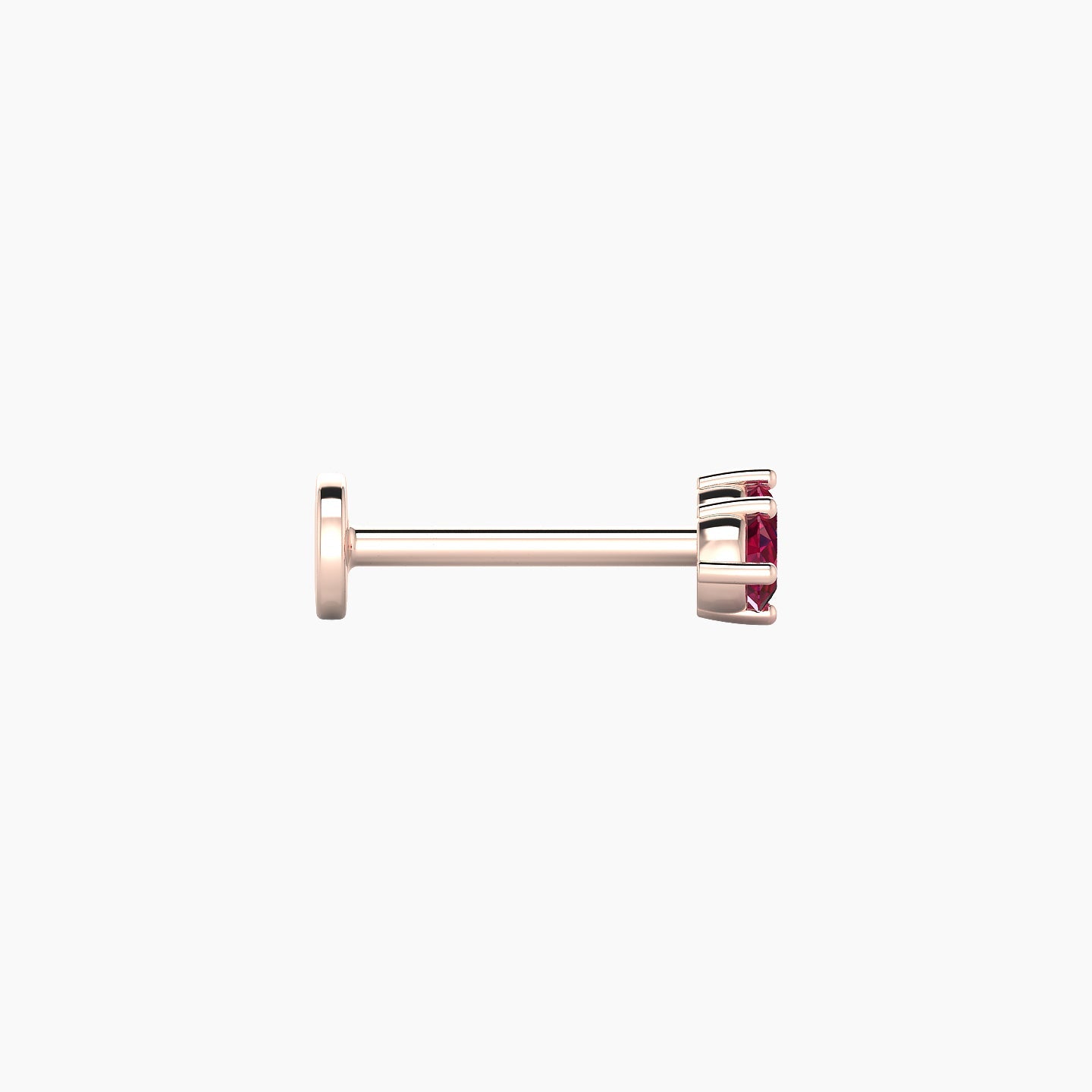 Isis | 18k Rose Gold 8 mm 6.5 mm Ruby Nostril Piercing