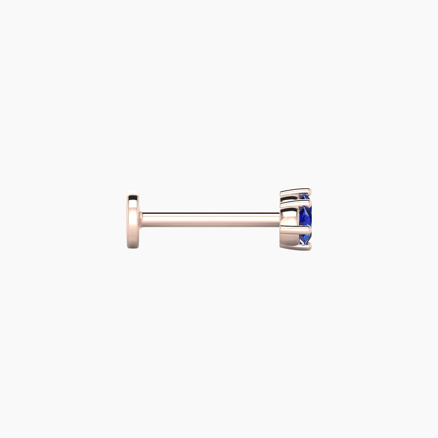 Isis | 18k Rose Gold 8 mm 6.5 mm Sapphire Nostril Piercing