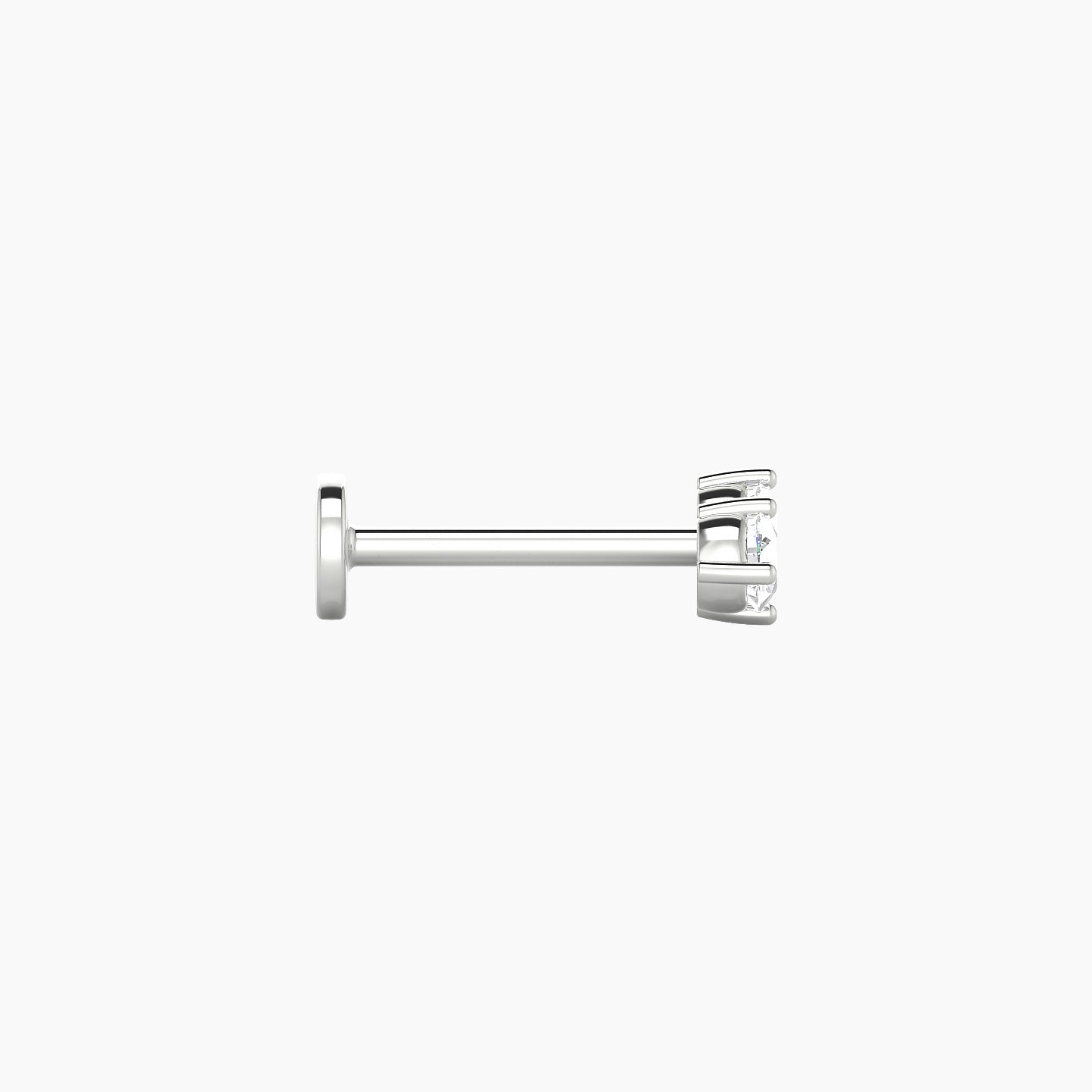 Isis | 18k White Gold 6.5 mm 8 mm Diamond Nostril Piercing