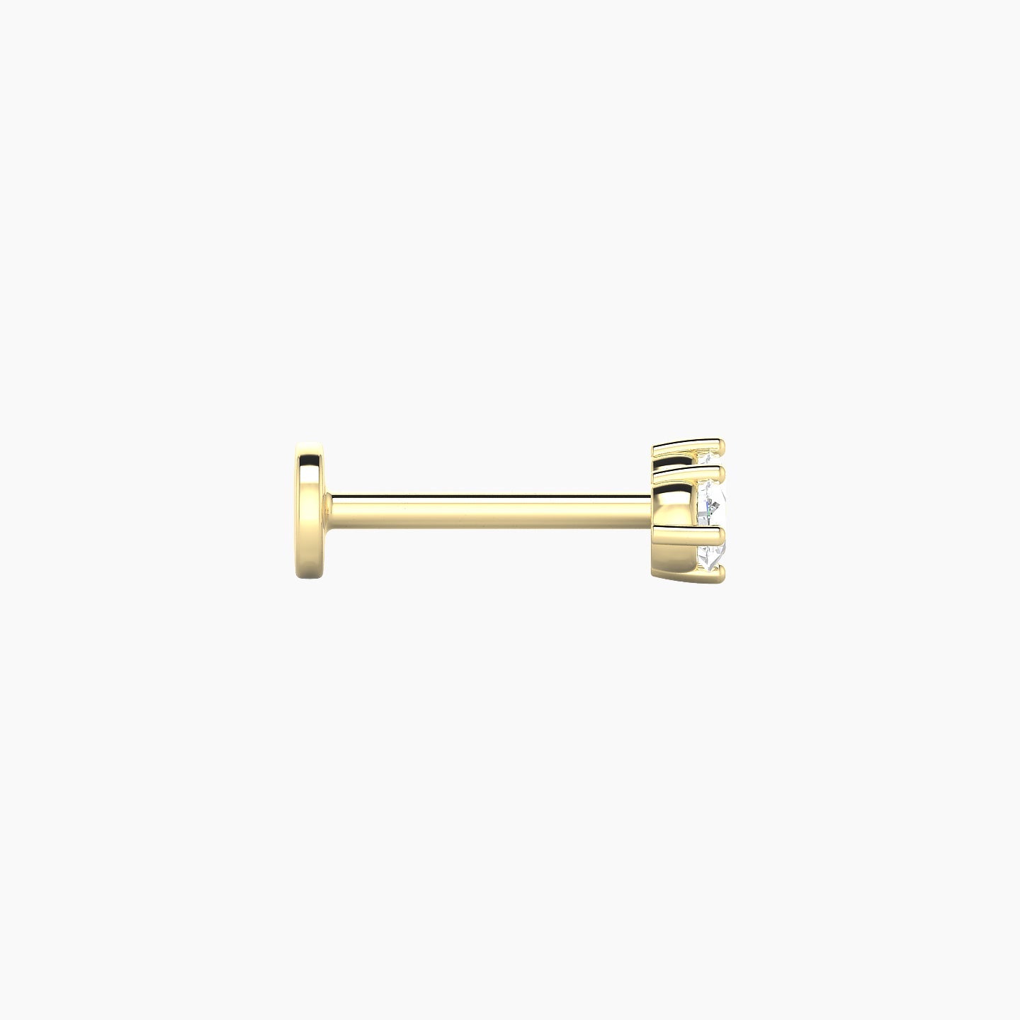 Isis | 18k Yellow Gold 6.5 mm 8 mm Diamond Nostril Piercing