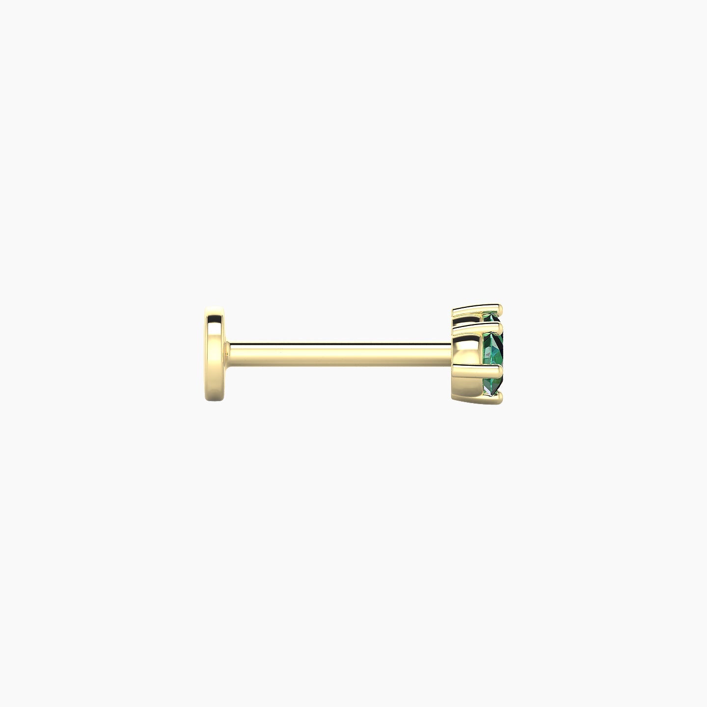 Isis | 18k Yellow Gold 8 mm 6.5 mm Emerald Nostril Piercing