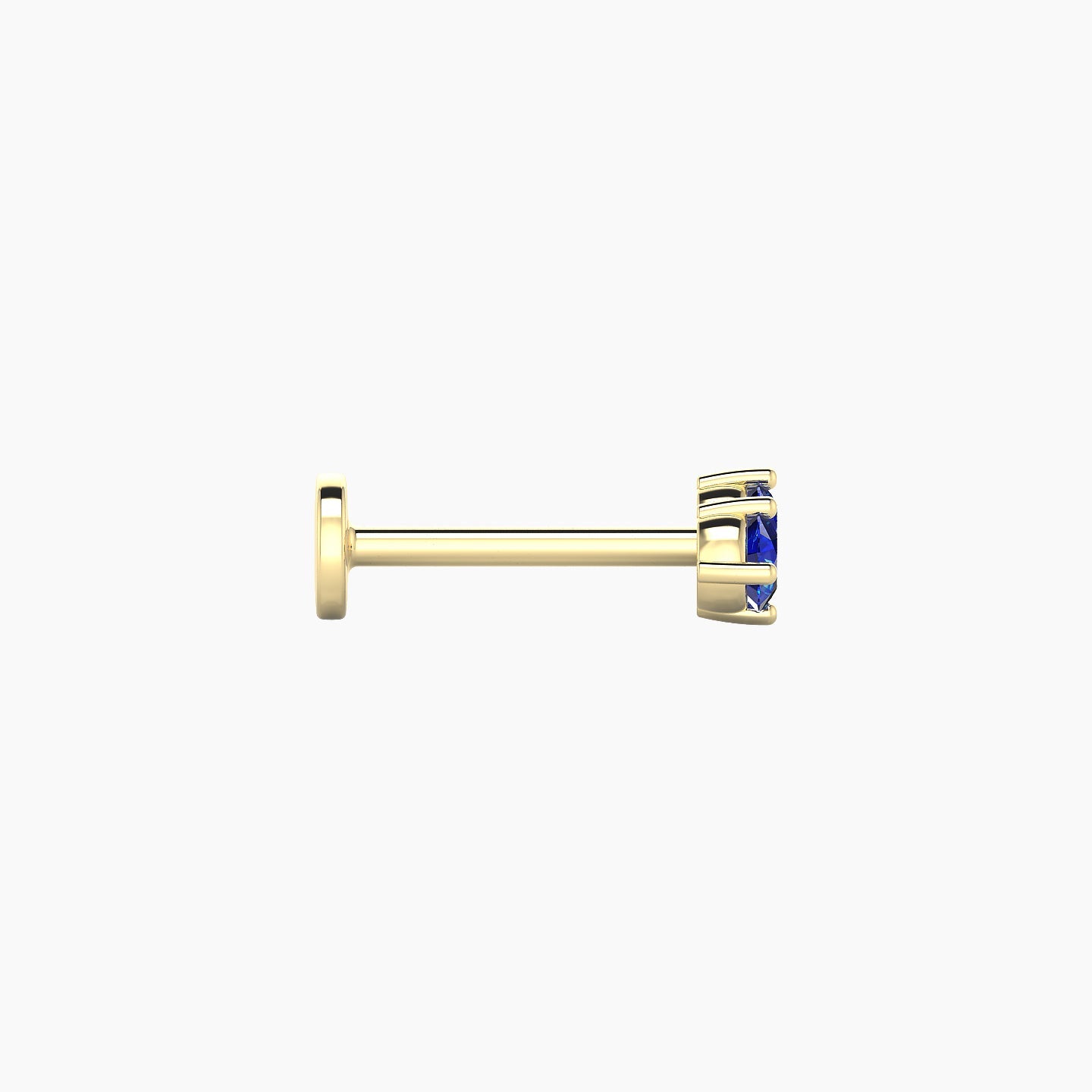 Isis | 18k Yellow Gold 8 mm 6.5 mm Sapphire Nostril Piercing