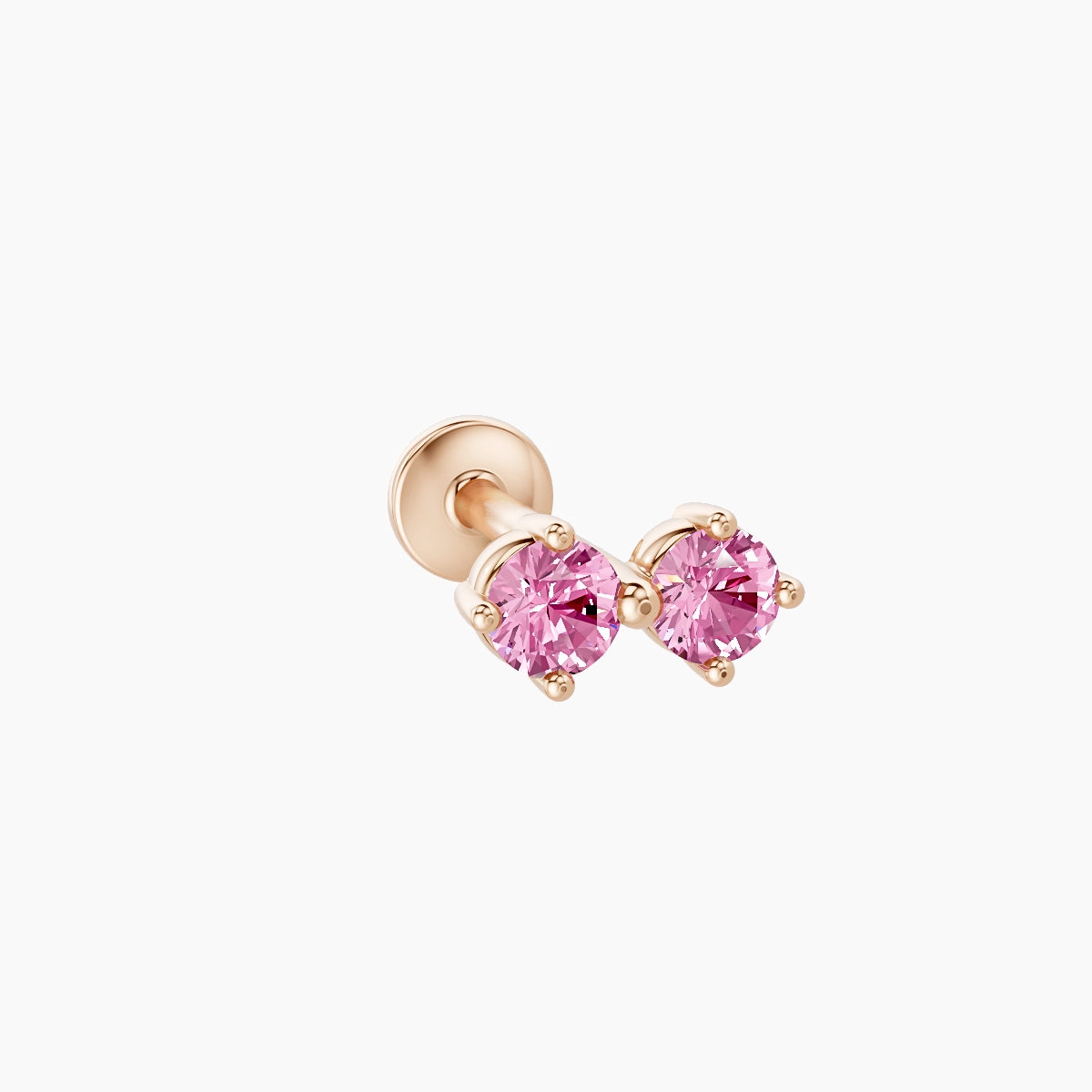 Isis | 18k Rose Gold 8 mm 6.5 mm Pink Sapphire Piercing