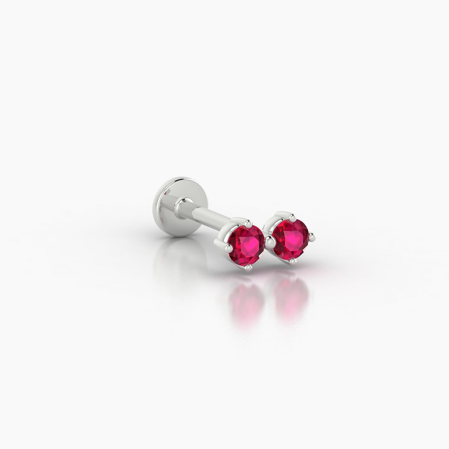 Isis | 18k White Gold 8 mm 6.5 mm Ruby Piercing