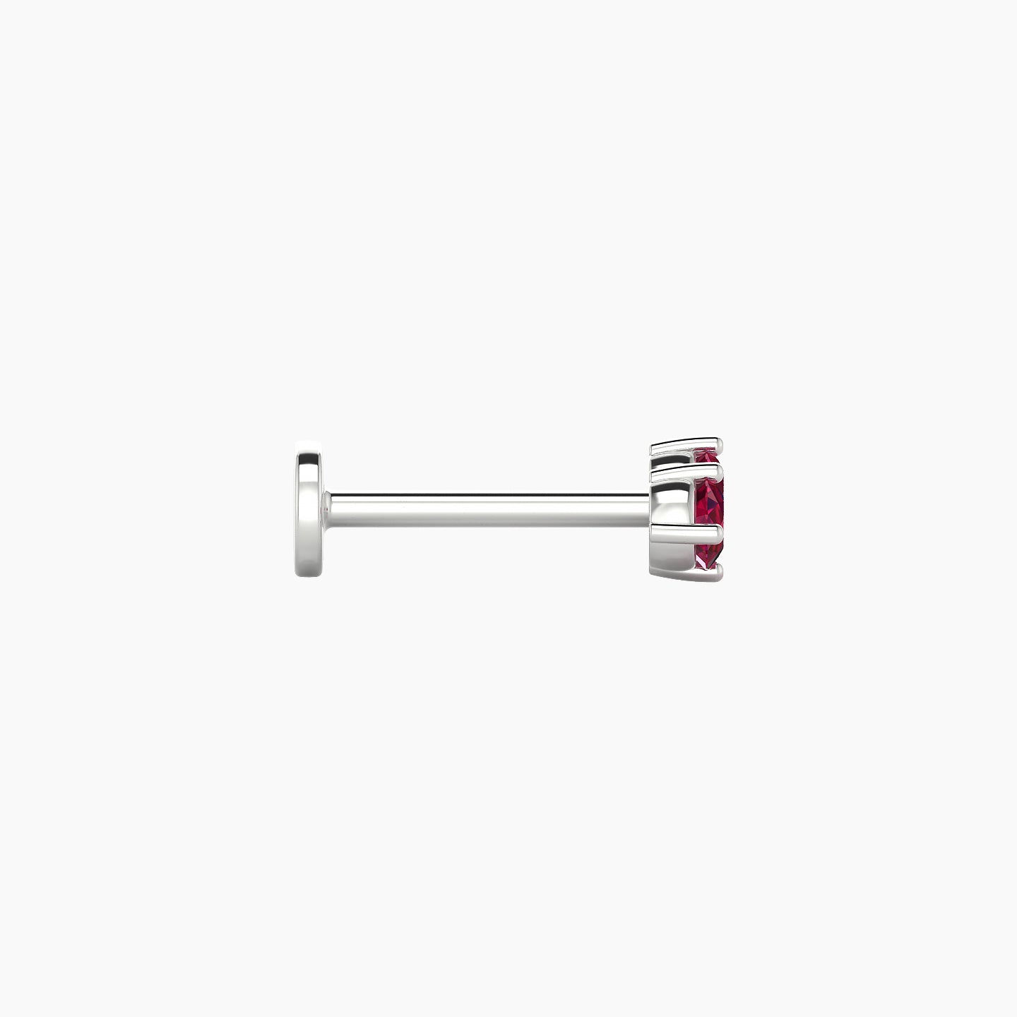 Isis | 18k White Gold 8 mm 6.5 mm Ruby Piercing