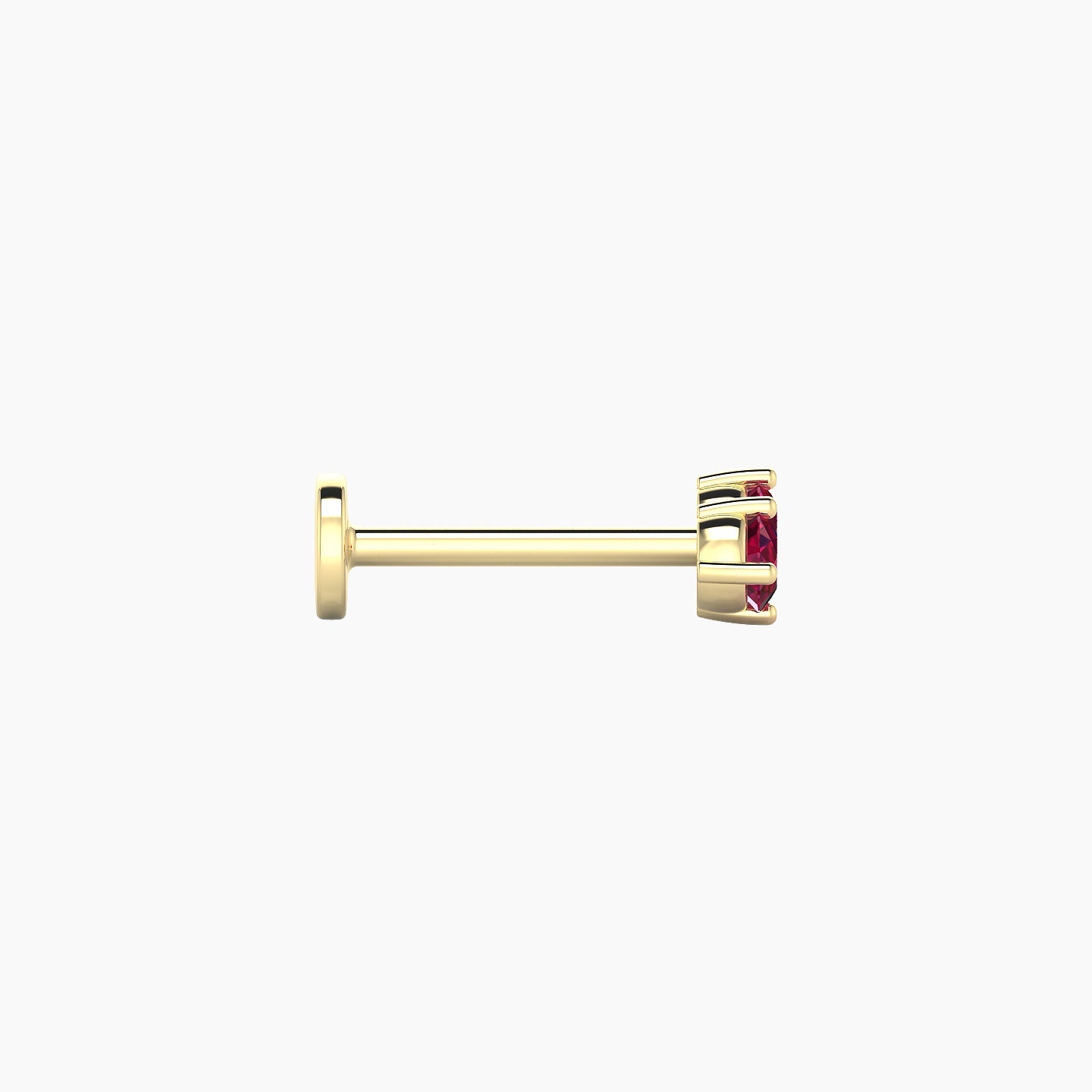 Isis | 18k Yellow Gold 8 mm 6.5 mm Ruby Piercing