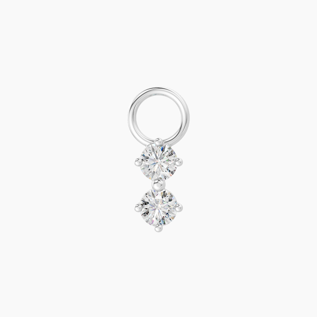 Isis | 18k White Gold 6.5 mm Diamond Charm