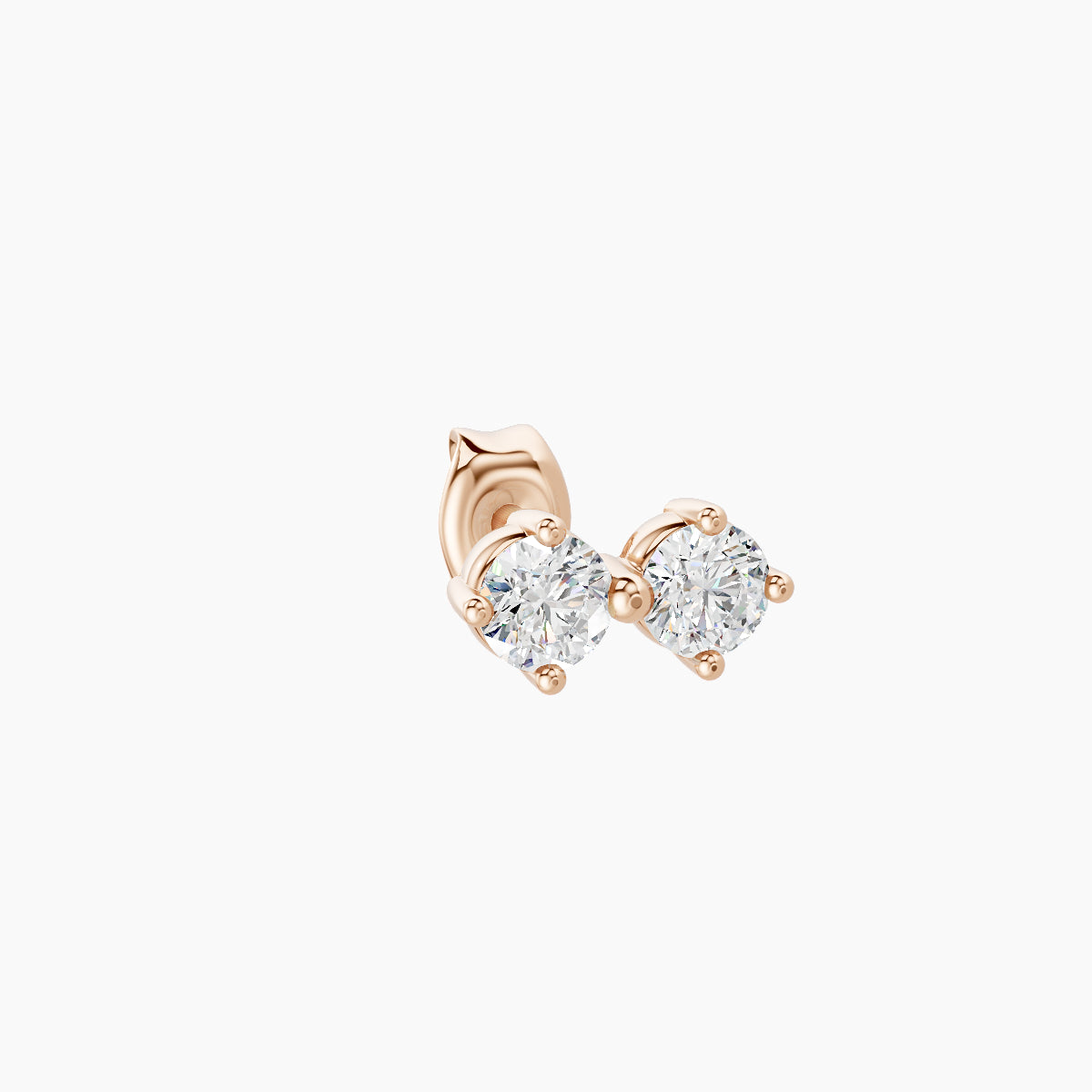 Isis | 18k Rose Gold 6.5 mm Diamond Earring