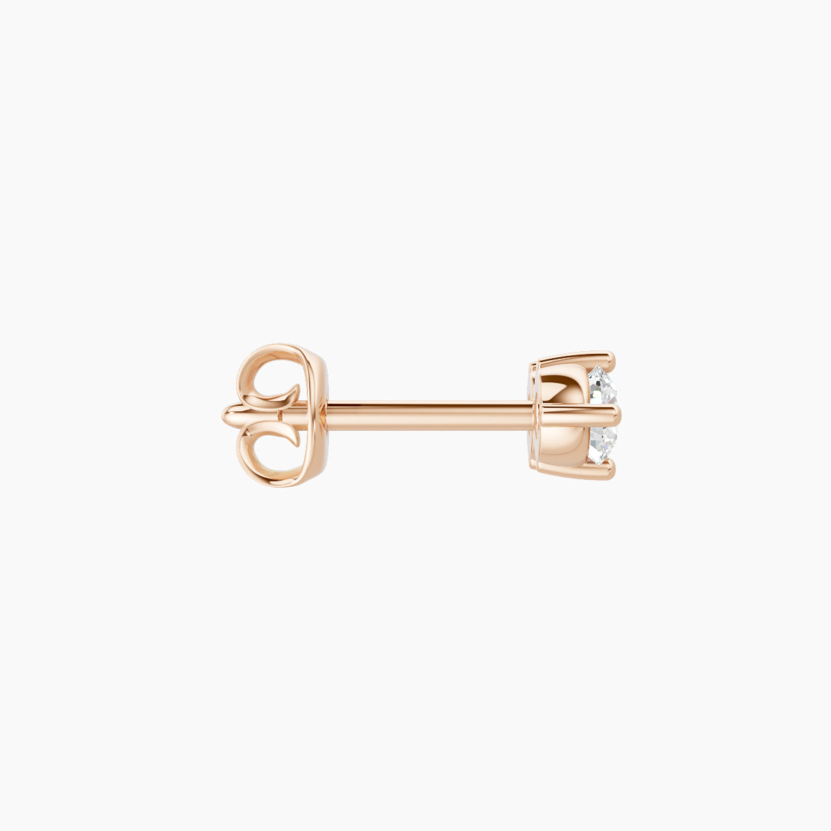 Isis | 18k Rose Gold 6.5 mm Diamond Earring