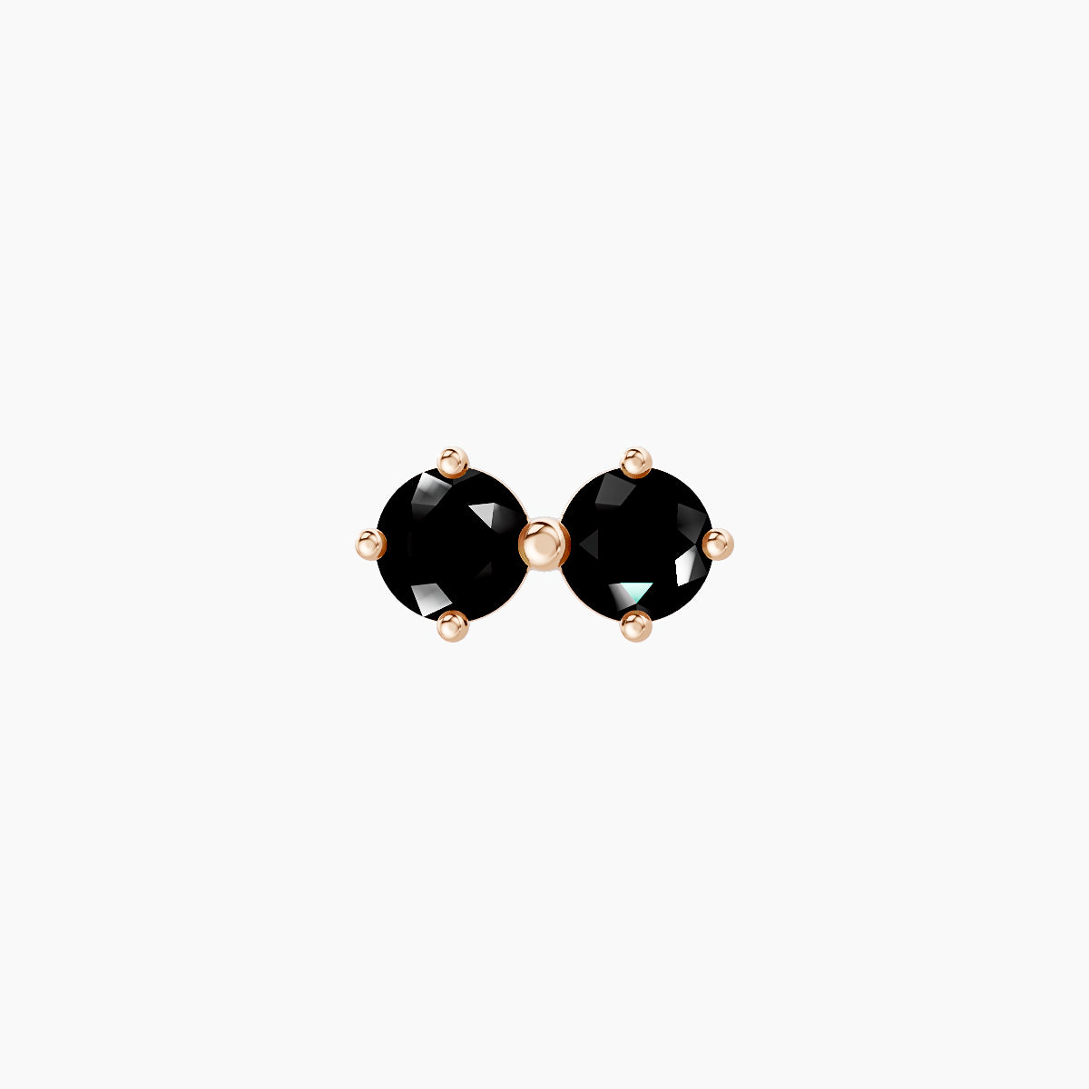 Isis | 18k Rose Gold 5 mm 7.5 mm Black Diamond Nose Piercing
