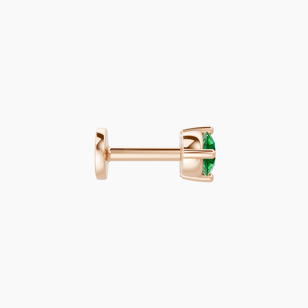 Isis | 18k Rose Gold 5 mm 7.5 mm Emerald Nose Piercing