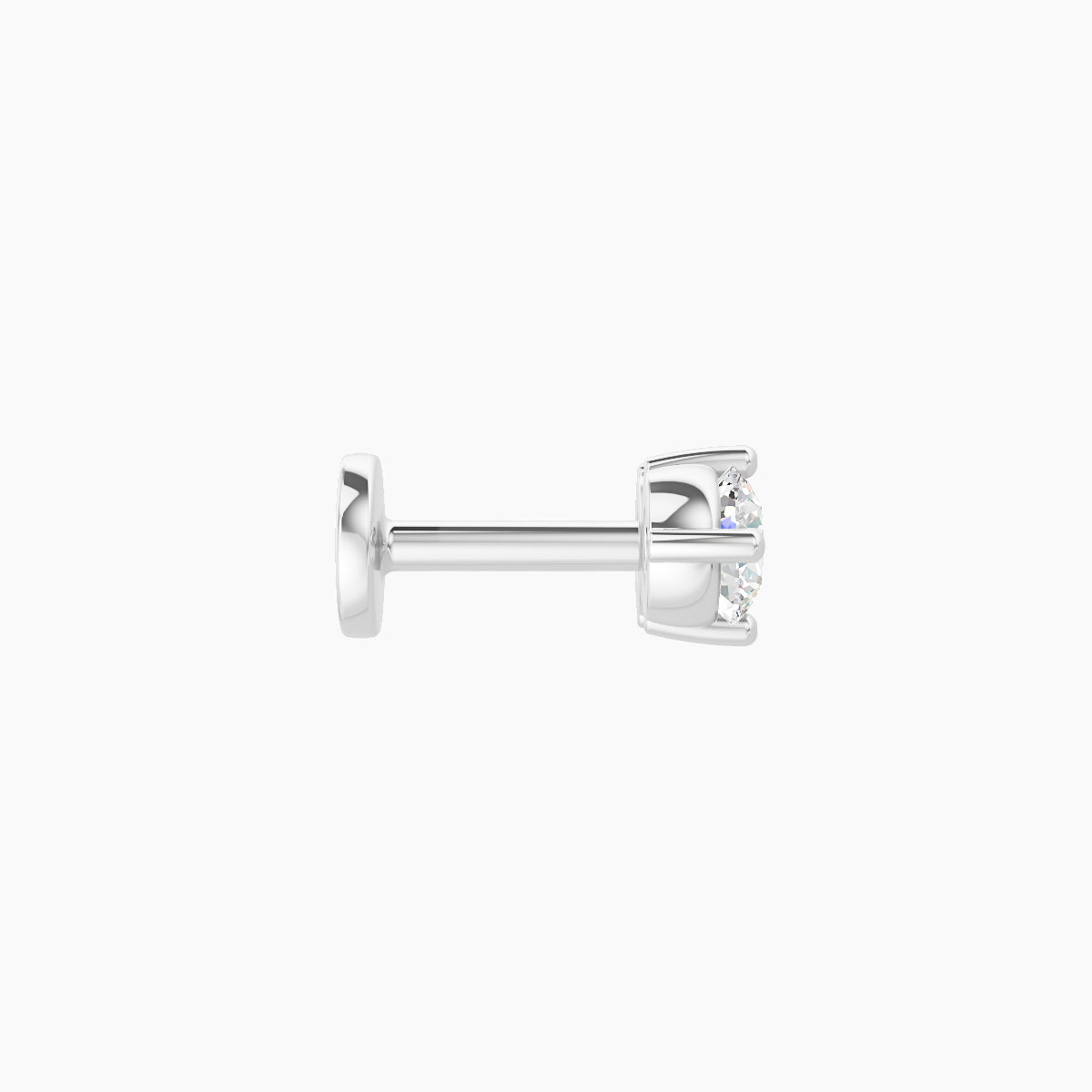 Isis | 18k White Gold 7.5 mm 5 mm Diamond Nose Piercing