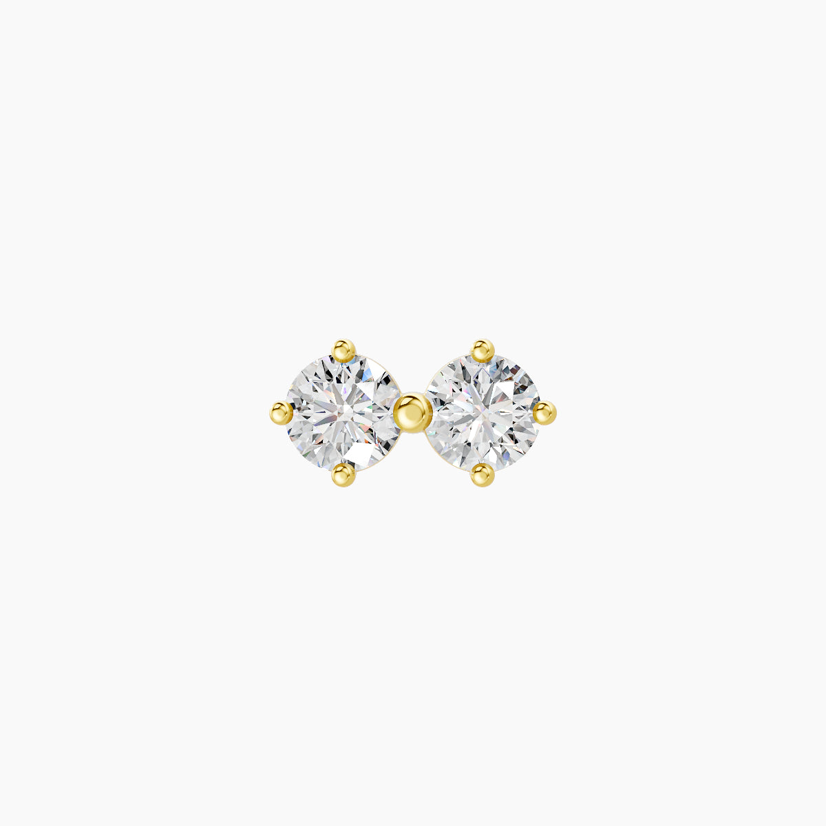 Isis | 18k Yellow Gold 7.5 mm 5 mm Diamond Nose Piercing