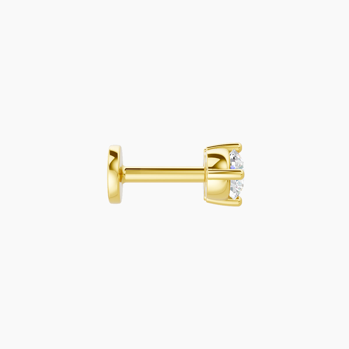 Isis | 18k Yellow Gold 7.5 mm 5 mm Diamond Nose Piercing