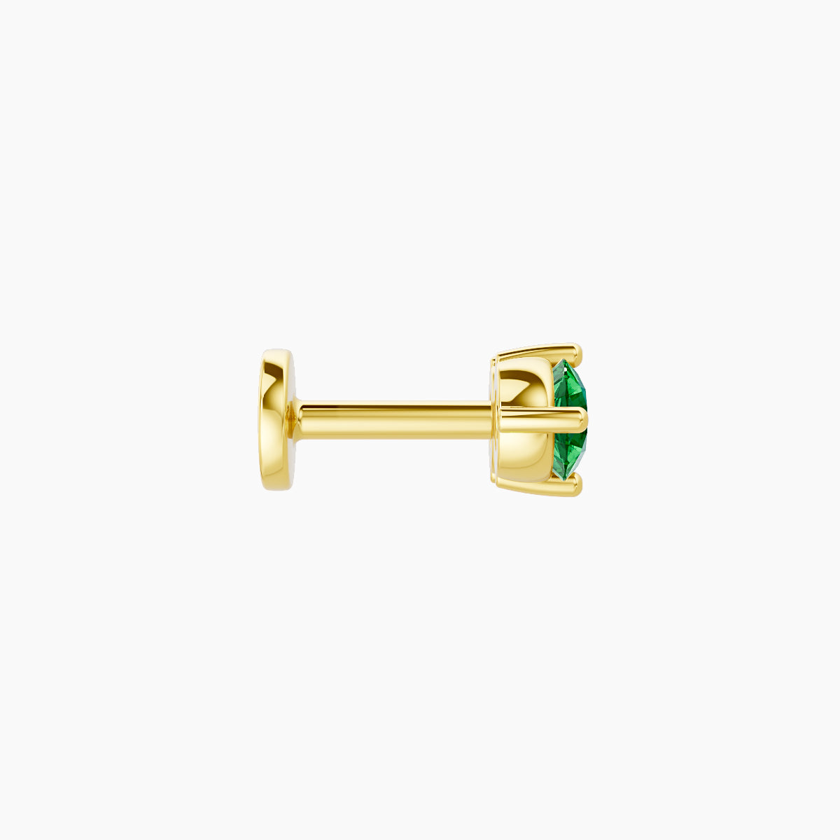 Isis | 18k Yellow Gold 5 mm 7.5 mm Emerald Nose Piercing
