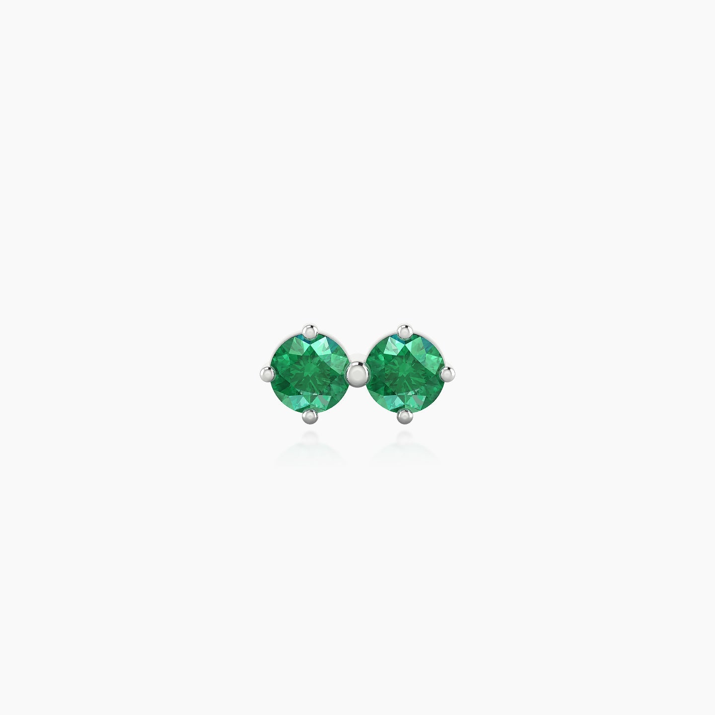 Isis | 18k White Gold 5 mm 7.5 mm Emerald Nostril Piercing