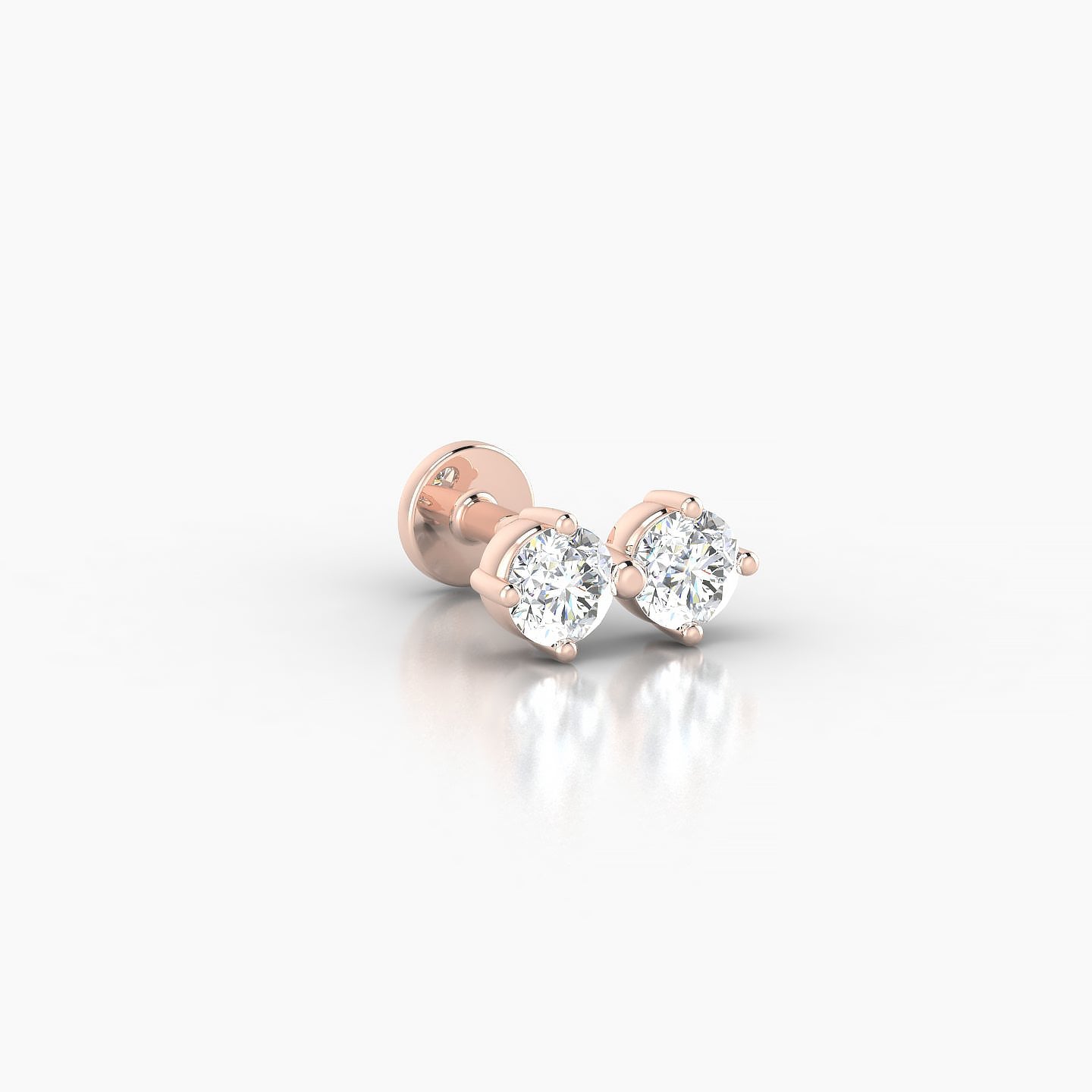 Isis | 18k Rose Gold 7.5 mm 5 mm Diamond Nostril Piercing