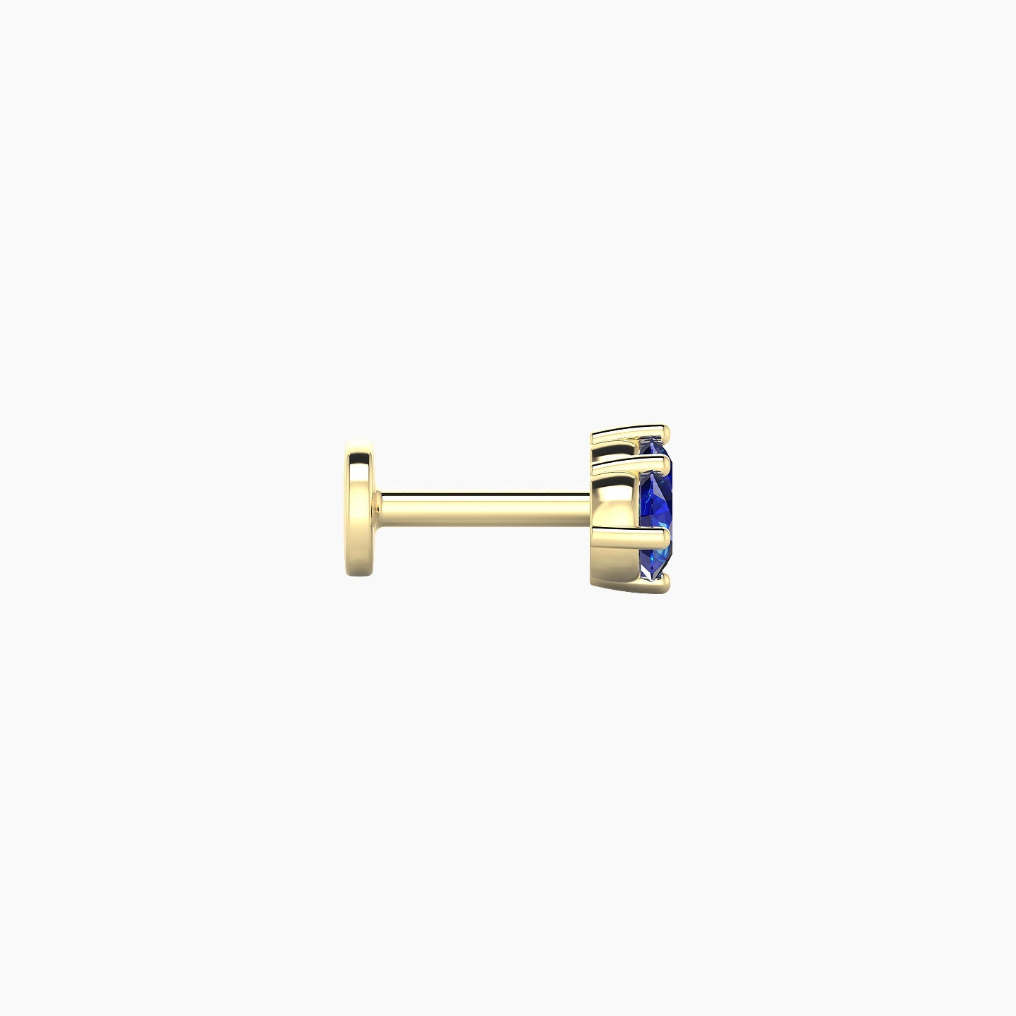 Isis | 18k Yellow Gold 5 mm 7.5 mm Sapphire Nostril Piercing