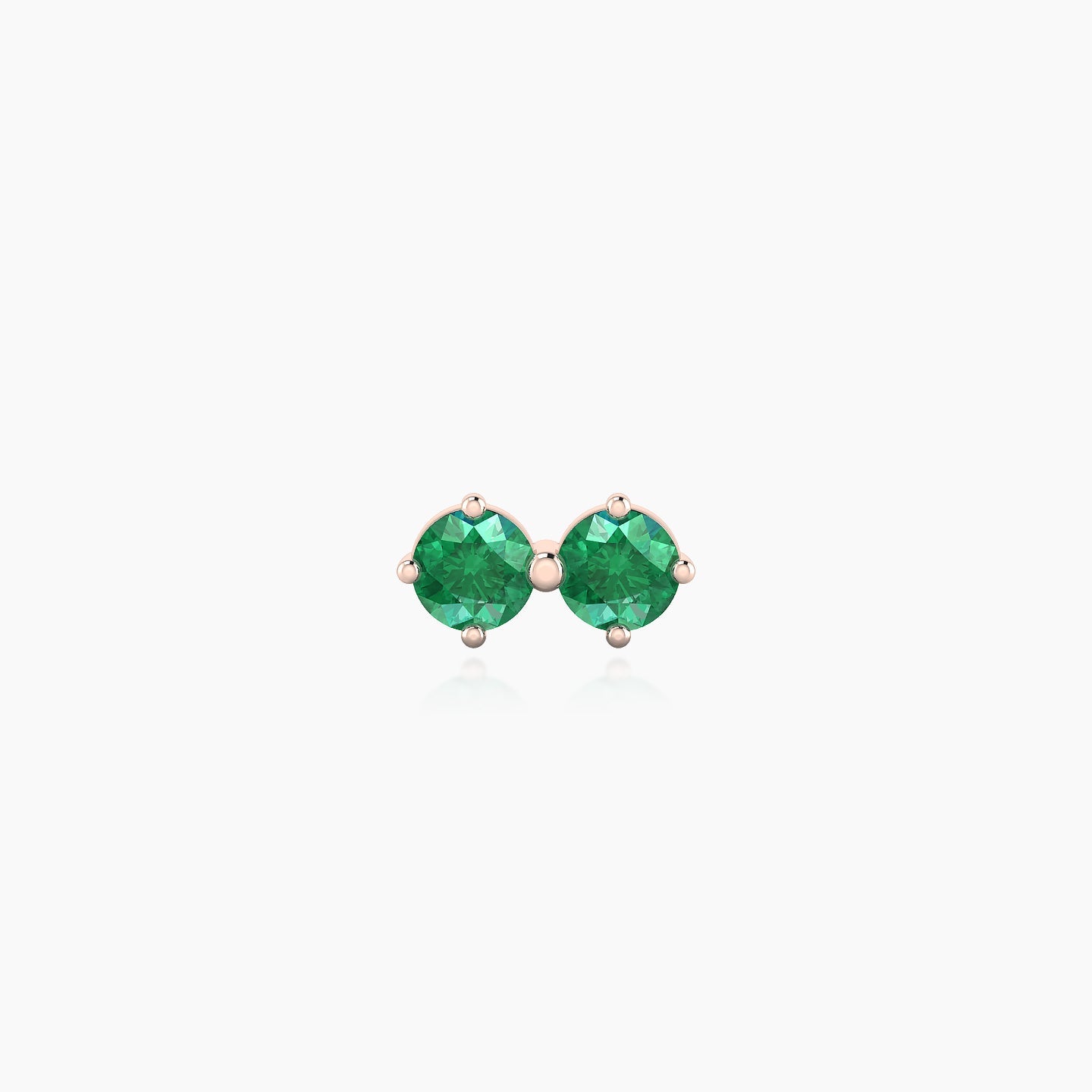 Isis | 18k Rose Gold 5 mm 7.5 mm Emerald Piercing