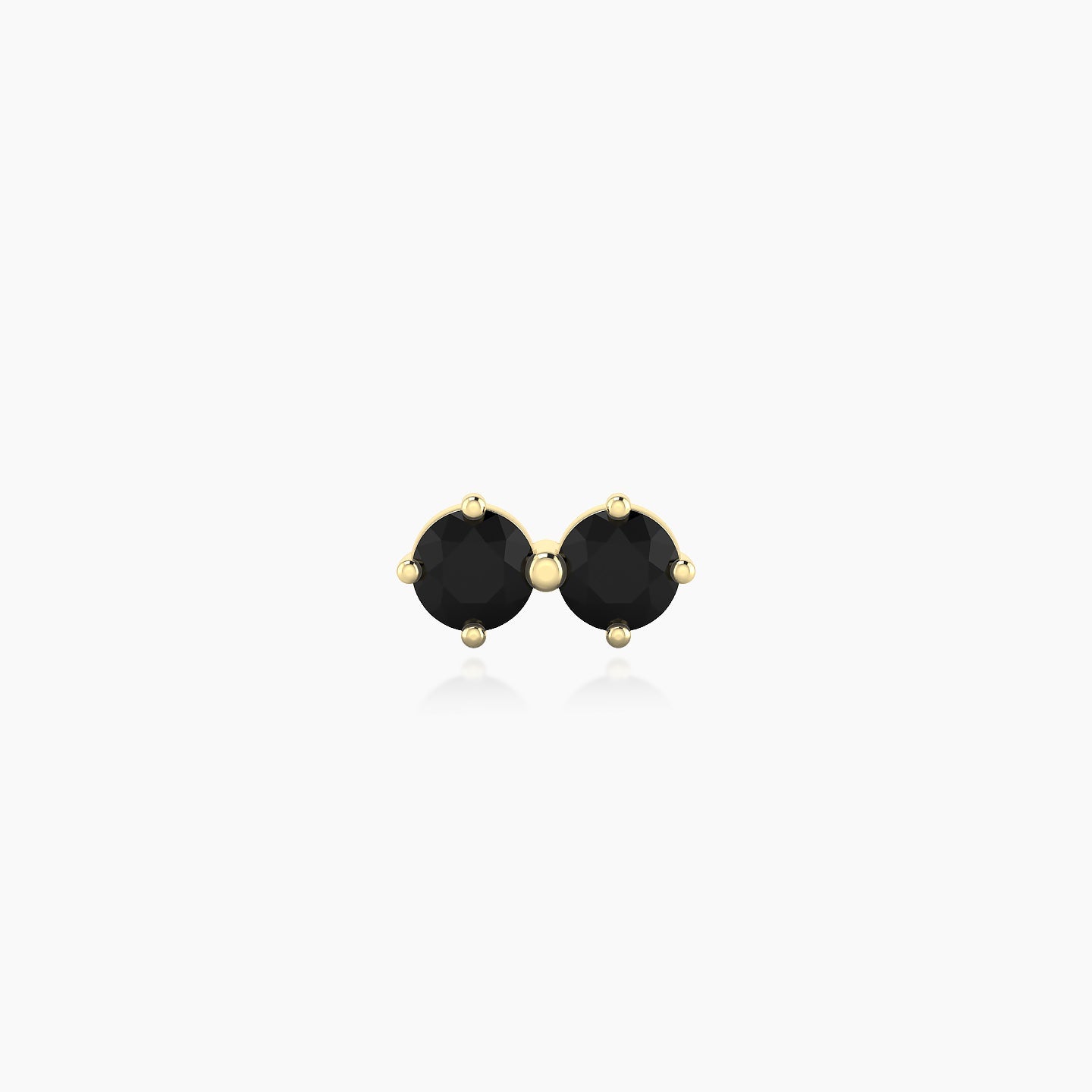 Isis | 18k Yellow Gold 5 mm 7.5 mm Black Diamond Piercing