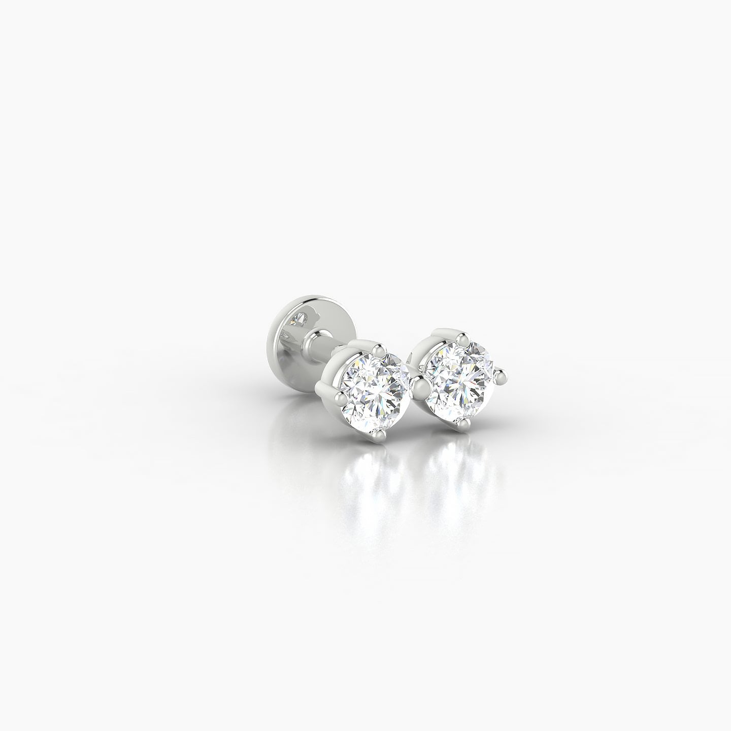 Isis | 18k White Gold 7.5 mm 5 mm Diamond Piercing