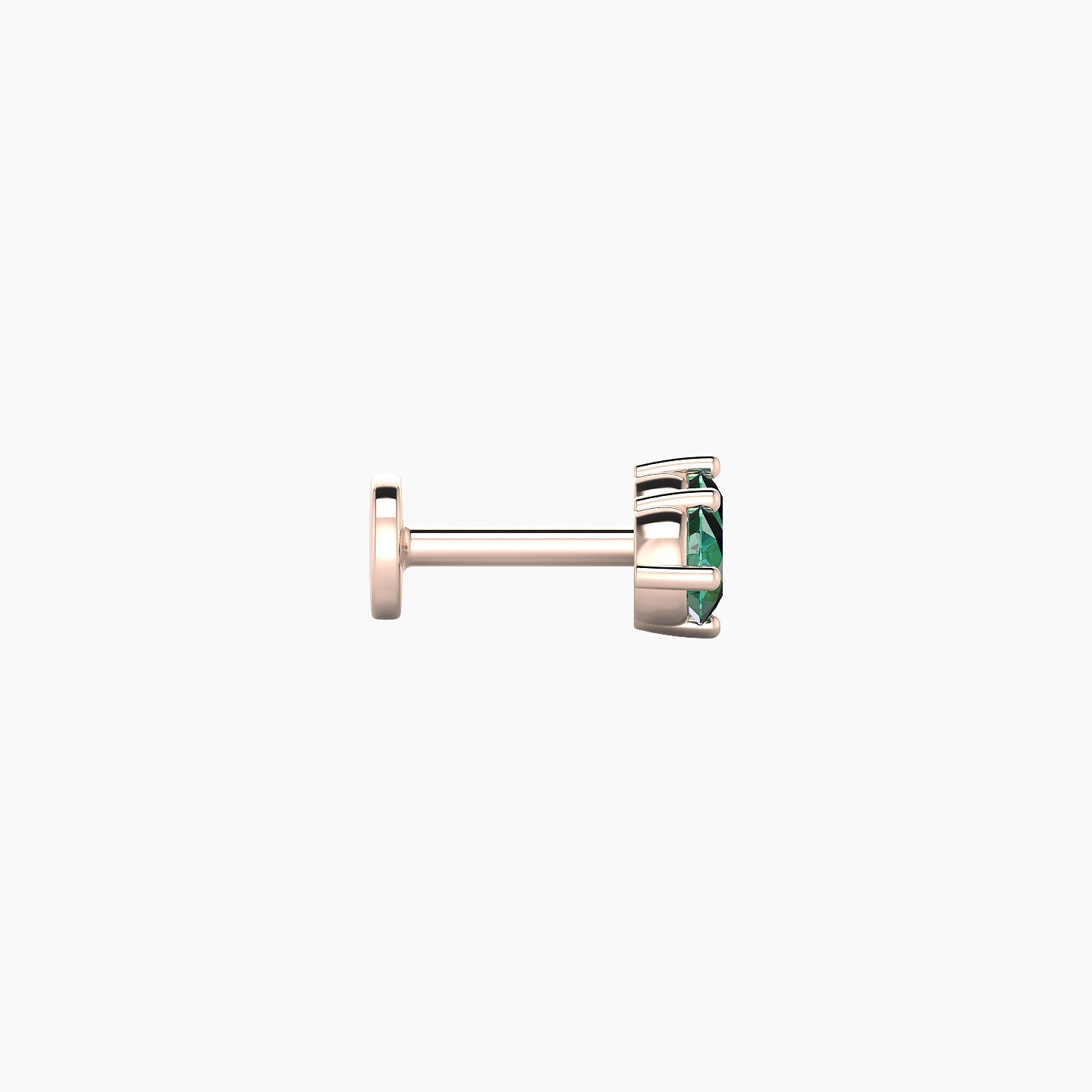 Isis | 18k Rose Gold 5 mm 7.5 mm Emerald Piercing