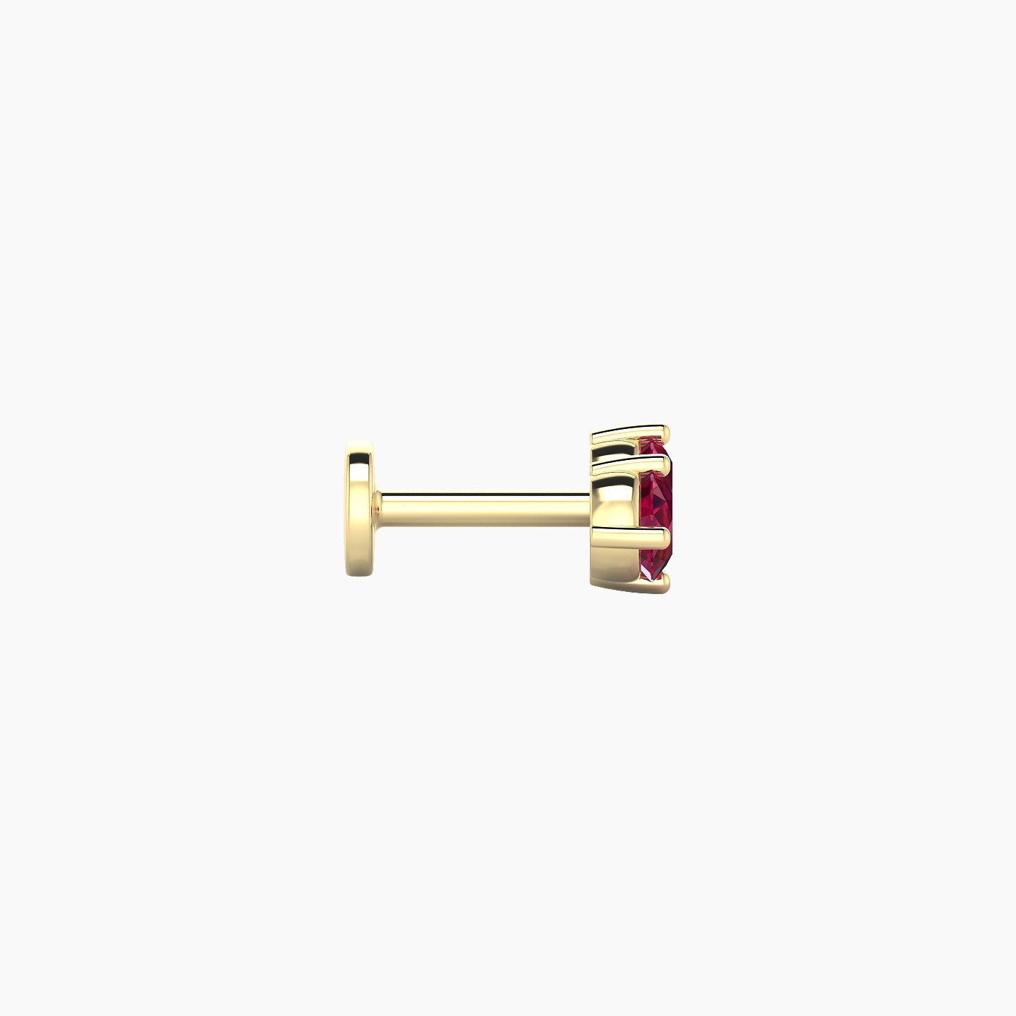 Isis | 18k Yellow Gold 5 mm 7.5 mm Ruby Piercing