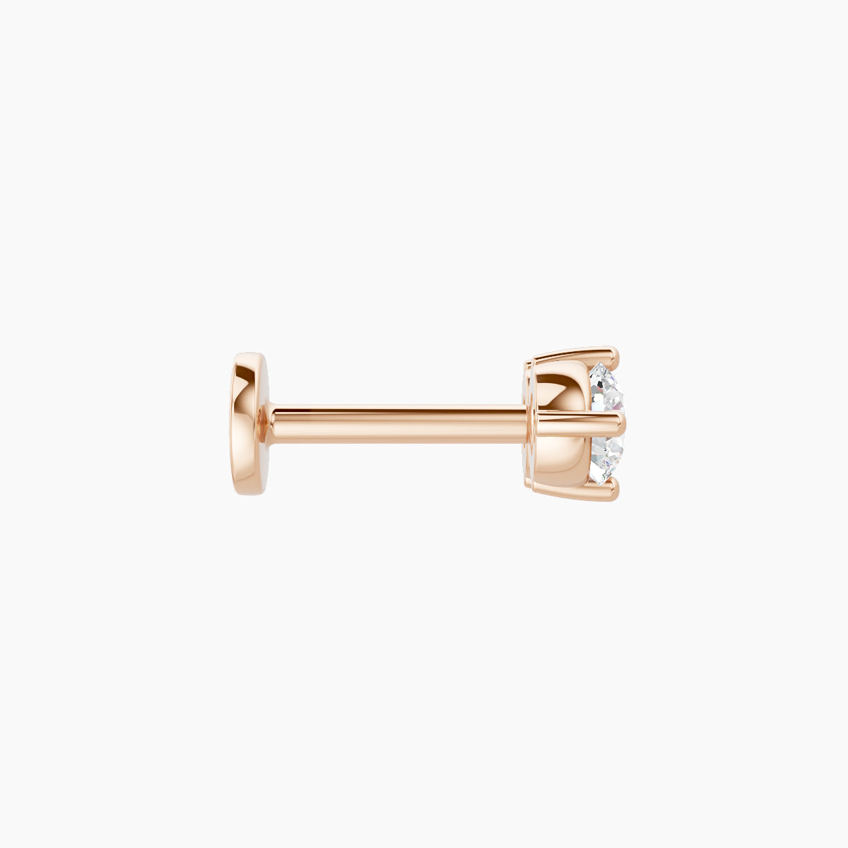 Isis | 18k Rose Gold 7.5 mm 6.5 mm Diamond Nose Piercing