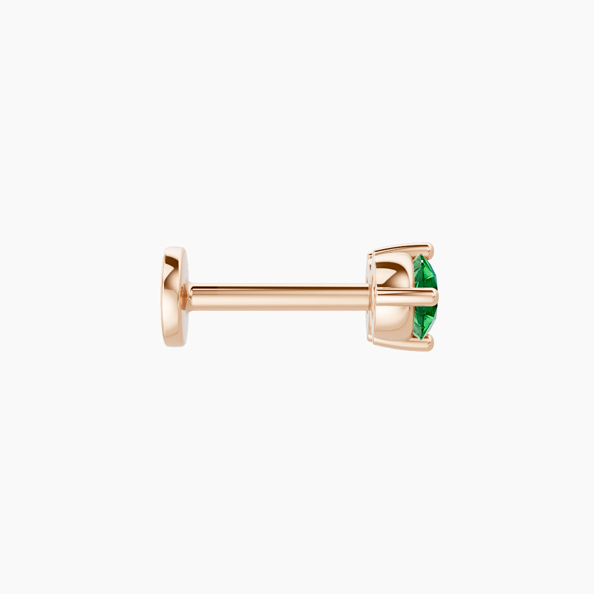 Isis | 18k Rose Gold 6.5 mm 7.5 mm Emerald Nose Piercing