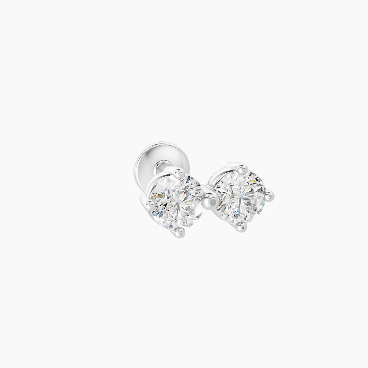 Isis | 18k White Gold 7.5 mm 6.5 mm Diamond Nose Piercing