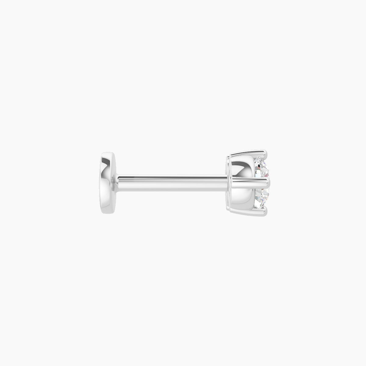 Isis | 18k White Gold 7.5 mm 6.5 mm Diamond Nose Piercing