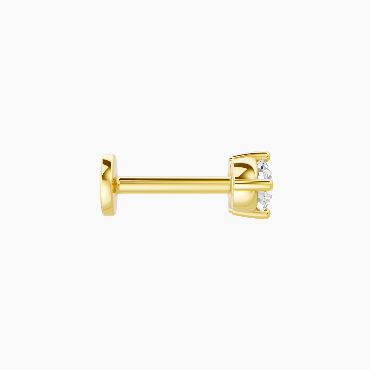 Isis | 18k Yellow Gold 7.5 mm 6.5 mm Diamond Nose Piercing