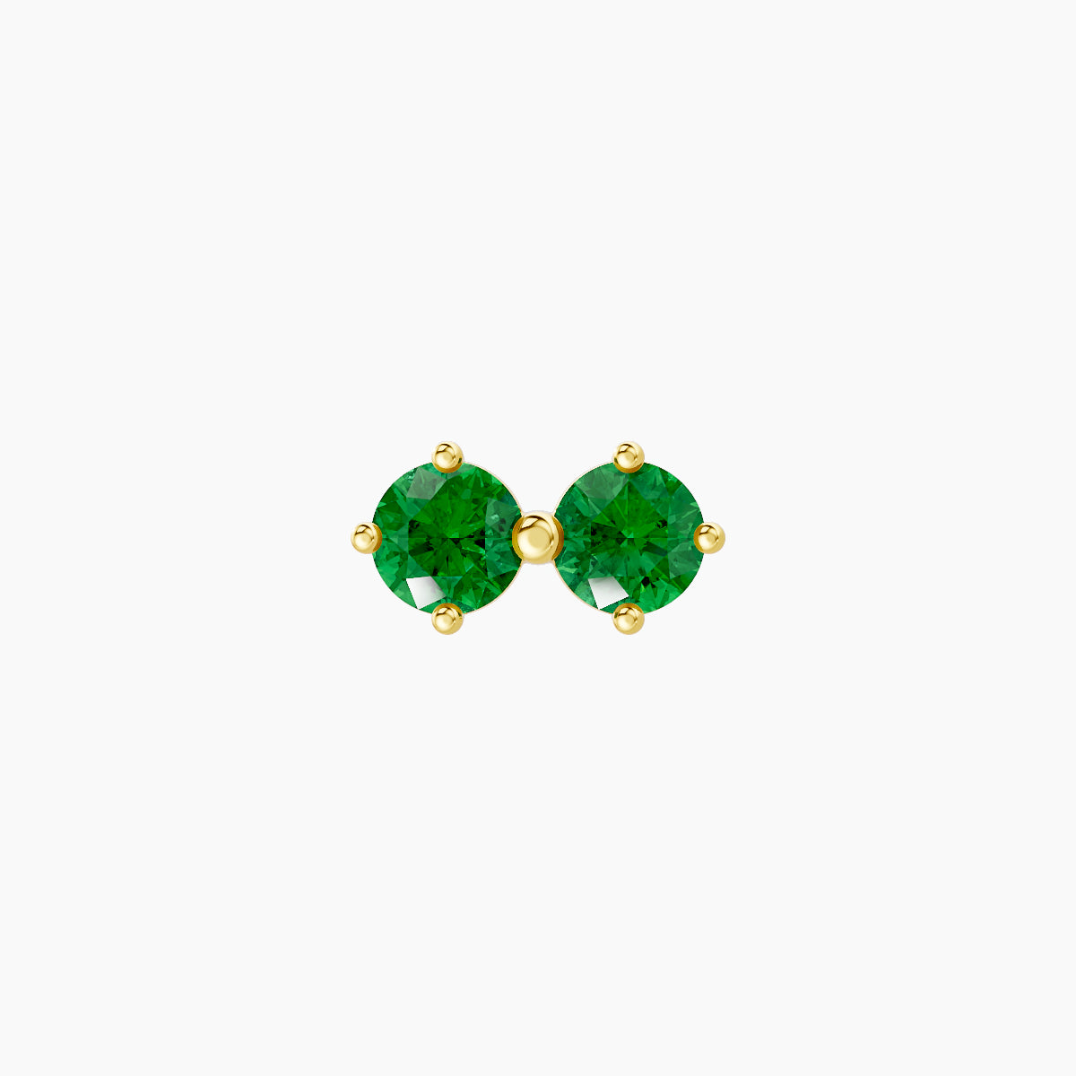 Isis | 18k Yellow Gold 6.5 mm 7.5 mm Emerald Nose Piercing