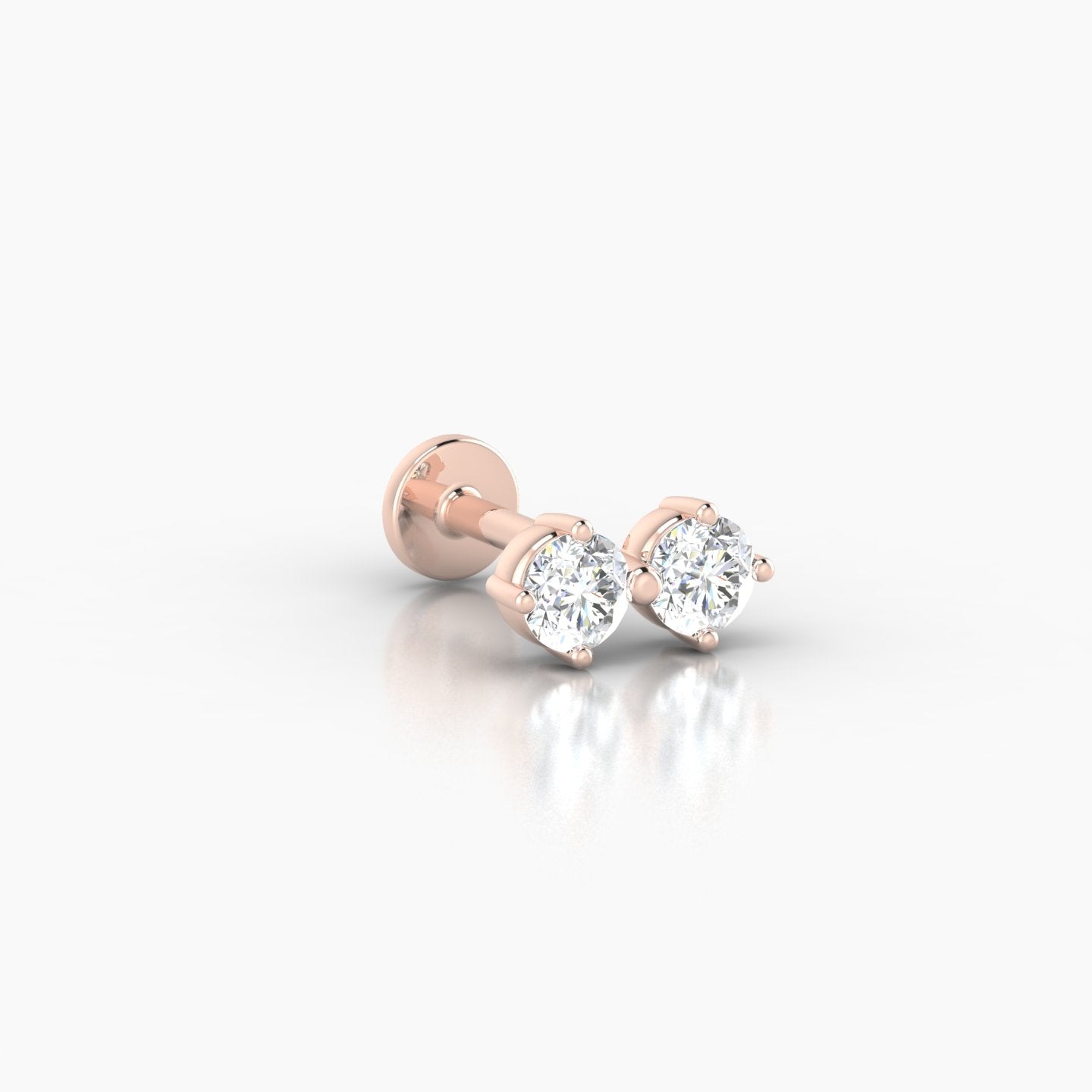 Isis | 18k Rose Gold 7.5 mm 6.5 mm Diamond Nostril Piercing