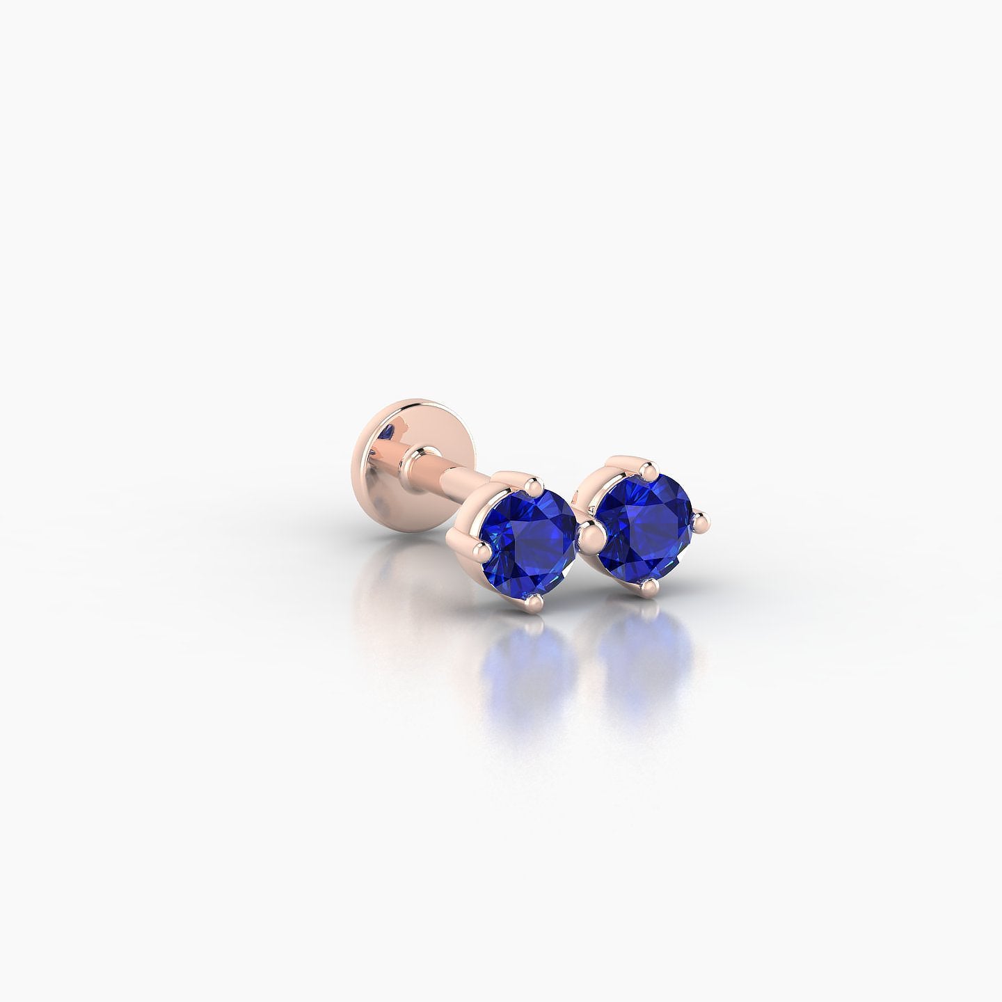 Isis | 18k Rose Gold 6.5 mm 7.5 mm Sapphire Nostril Piercing