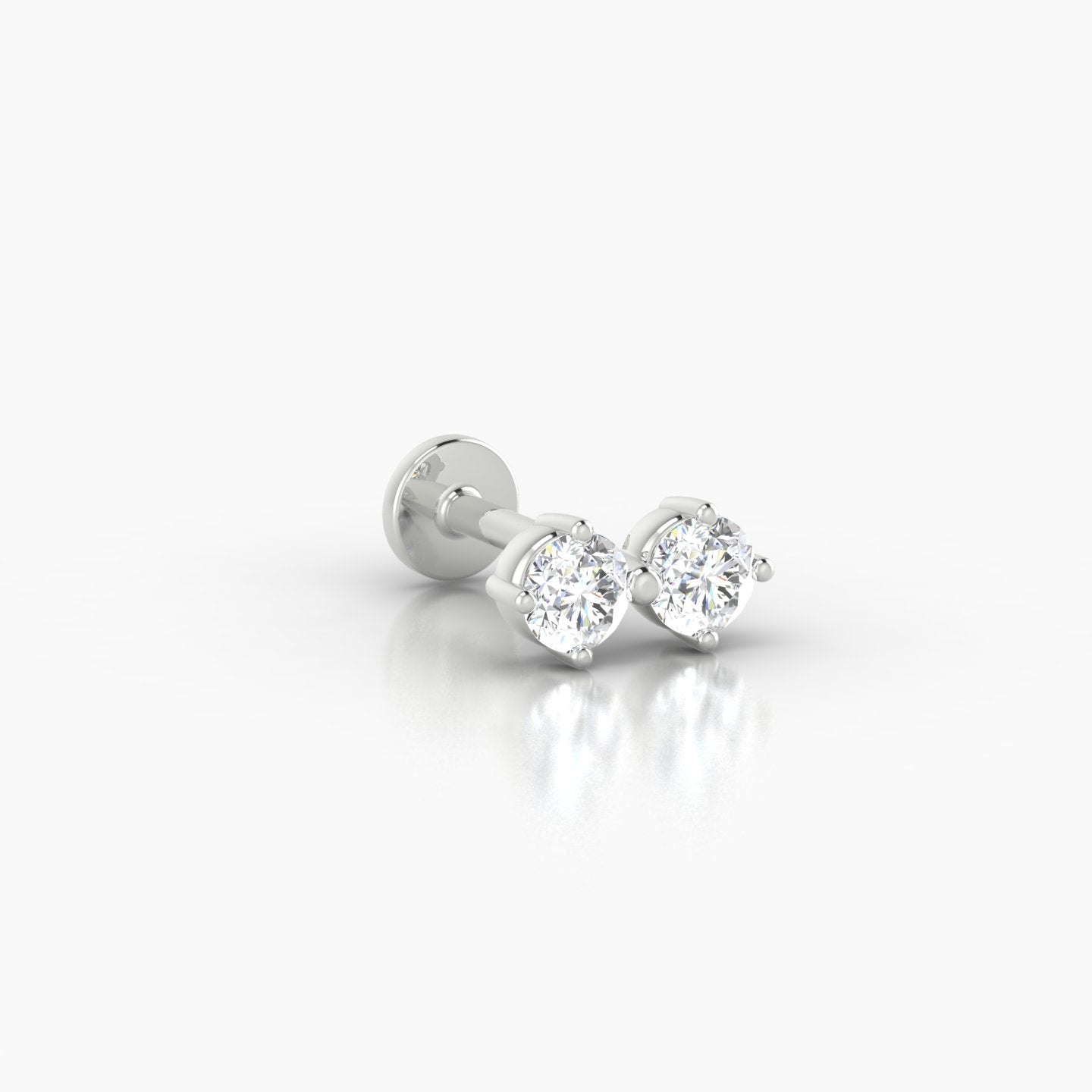 Isis | 18k White Gold 7.5 mm 6.5 mm Diamond Nostril Piercing