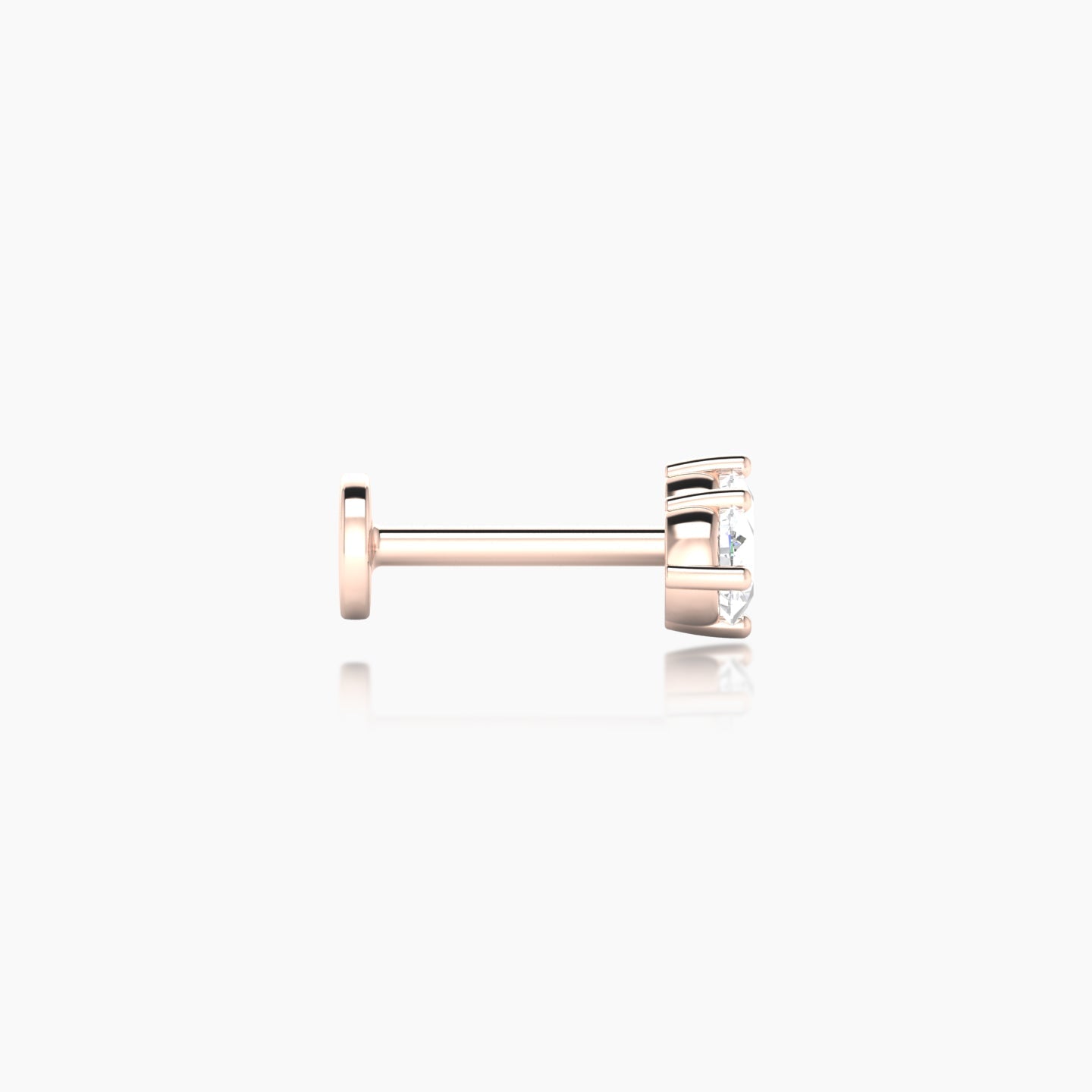 Isis | 18k Rose Gold 7.5 mm 6.5 mm Diamond Nostril Piercing