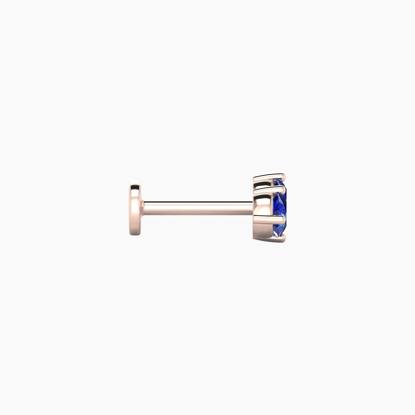 Isis | 18k Rose Gold 6.5 mm 7.5 mm Sapphire Nostril Piercing